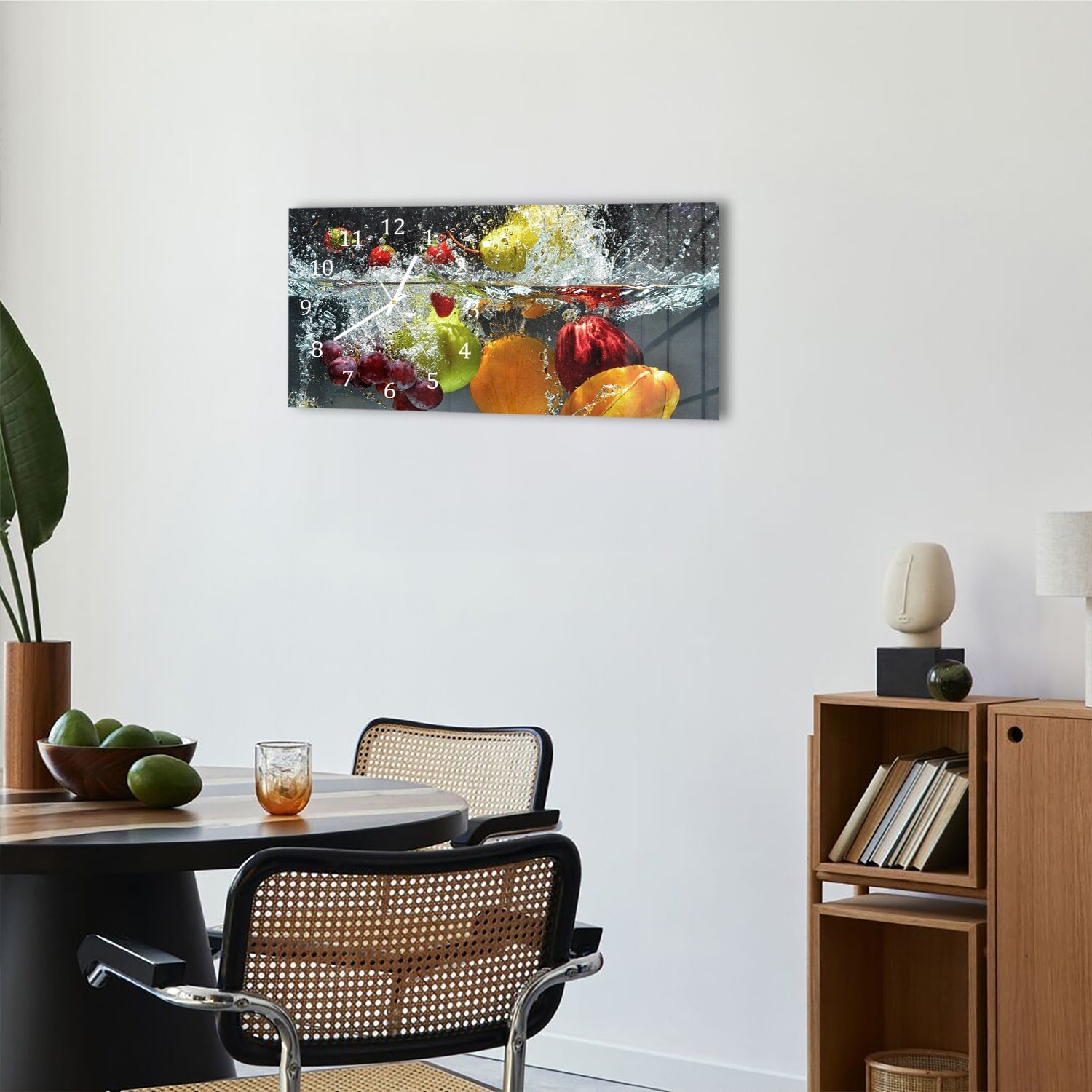 Wanduhr 60x30 - Frucht-Splash