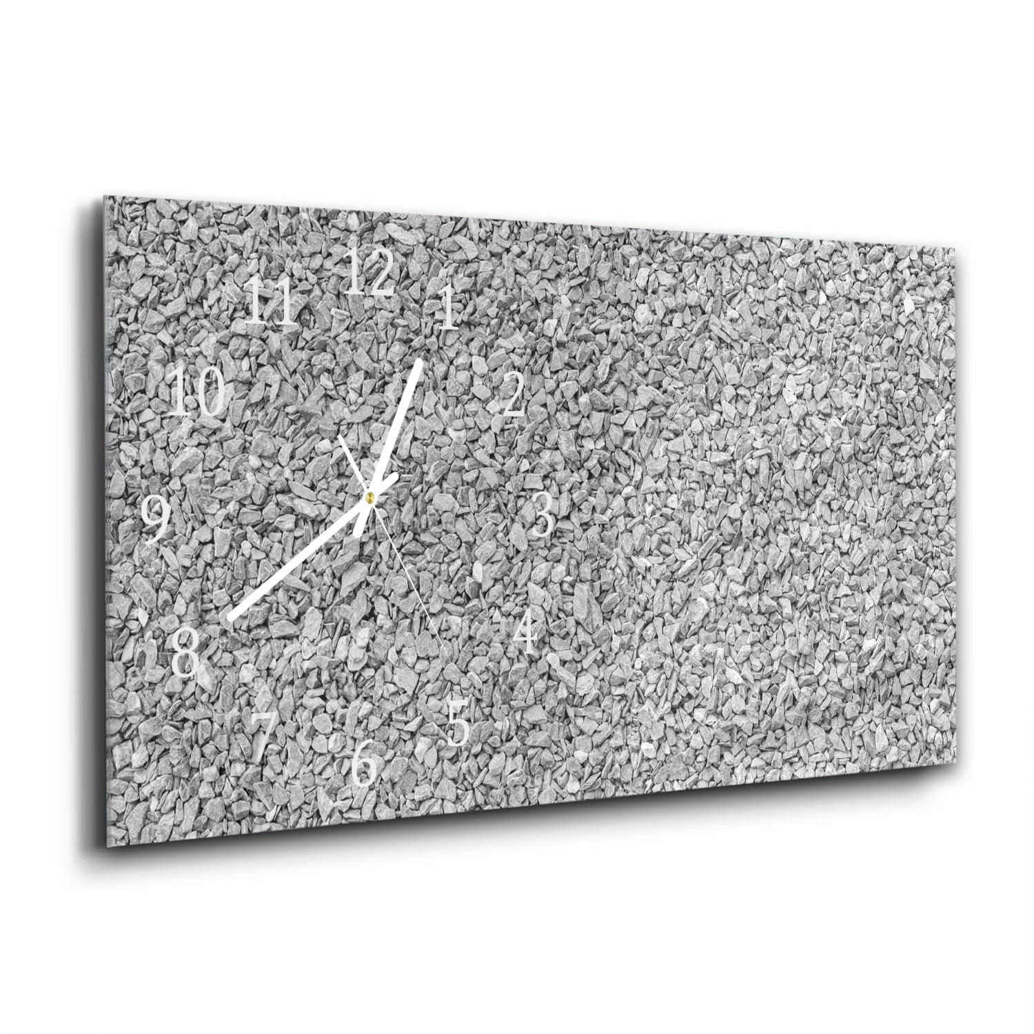 Wanduhr 60x30 - Graues Kies