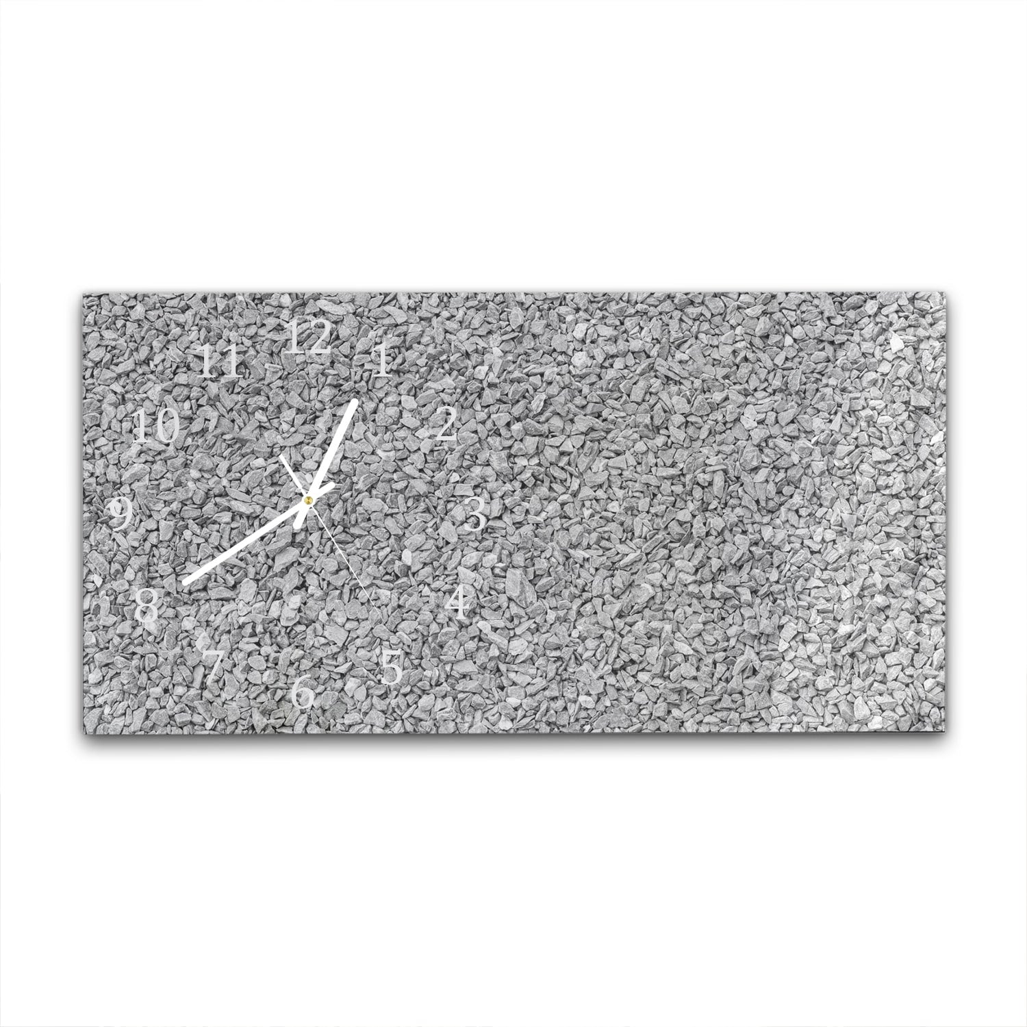 Wanduhr 60x30 - Graues Kies