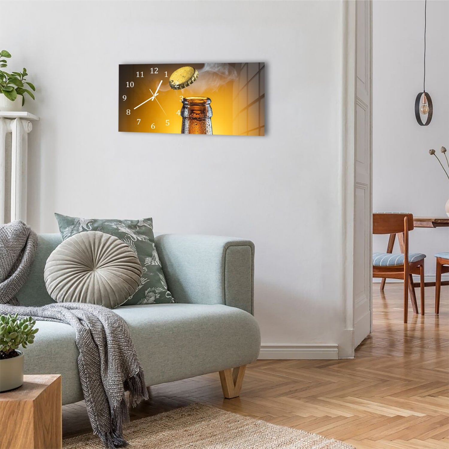 Wanduhr 60x30 - Bierdeckel