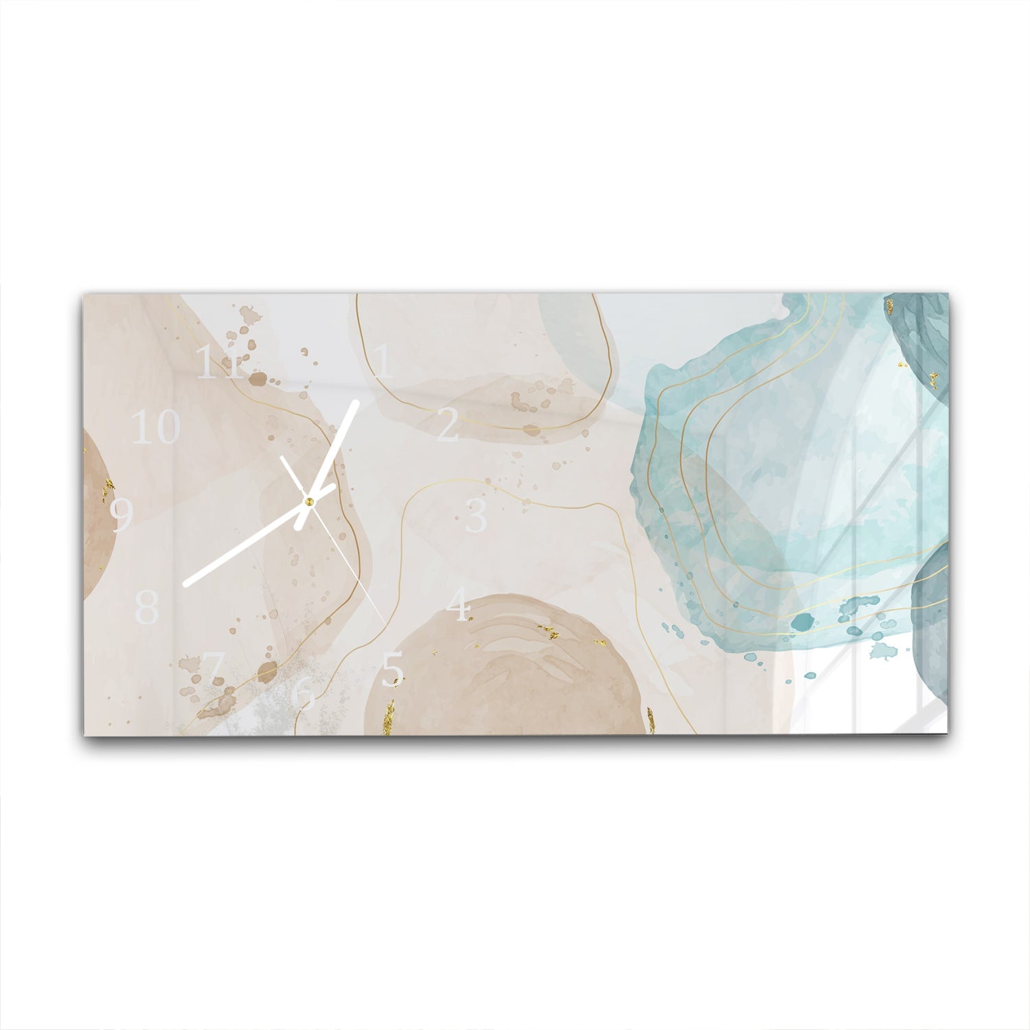Wanduhr 60x30 - Aquarellkunst
