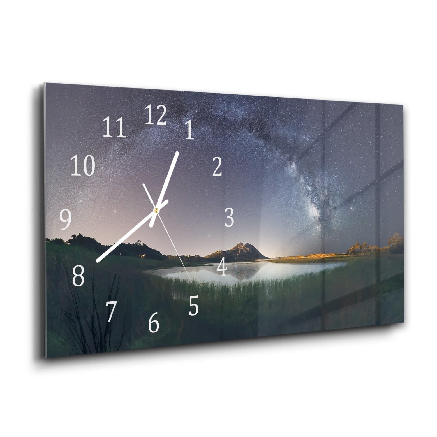 Wanduhr 60x30 - Milchstraßen-Reflexion