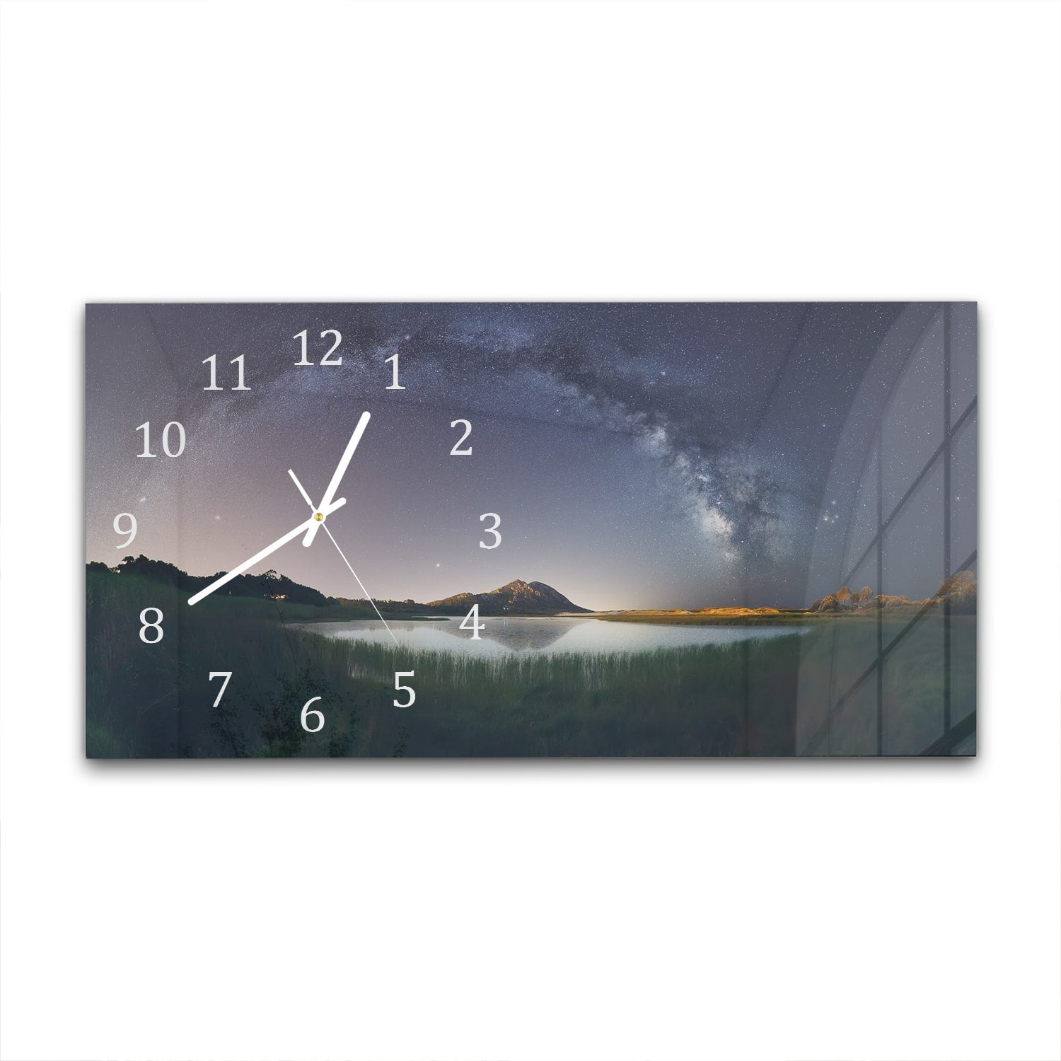 Wanduhr 60x30 - Milchstraßen-Reflexion