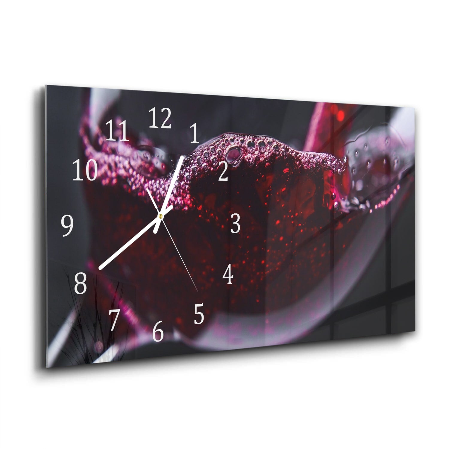Wanduhr 60x30 - Rotwein
