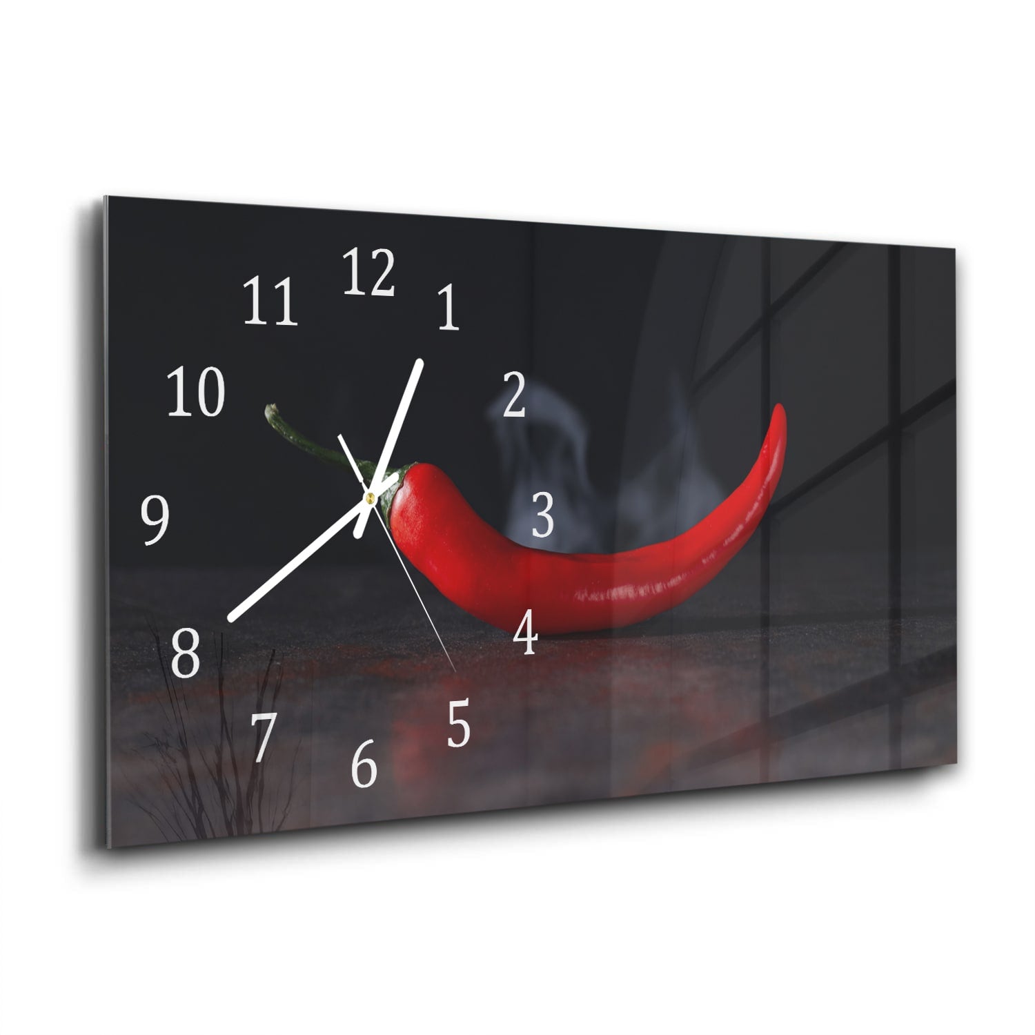 Wanduhr 60x30 - Scharfe Peperoni