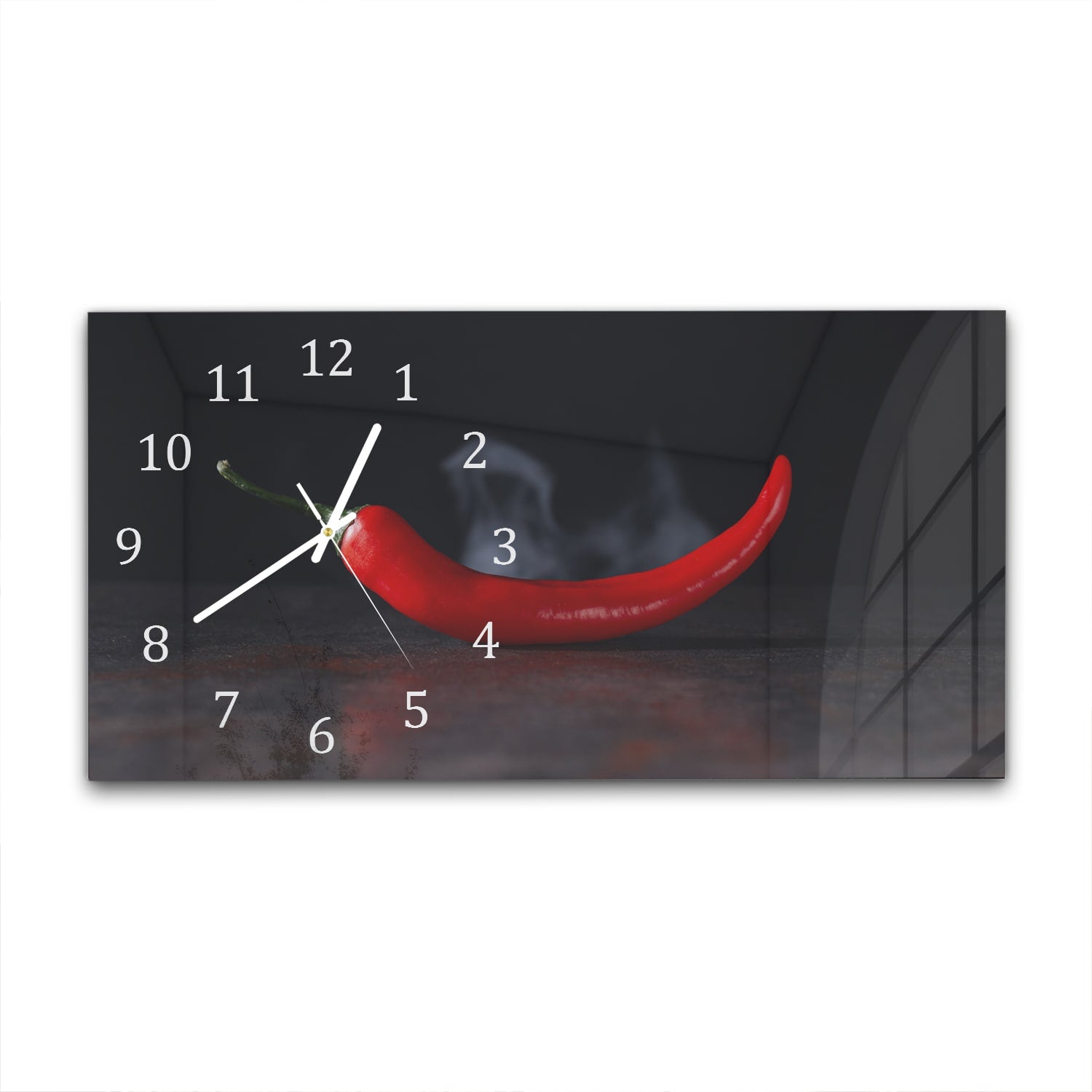 Wanduhr 60x30 - Scharfe Peperoni