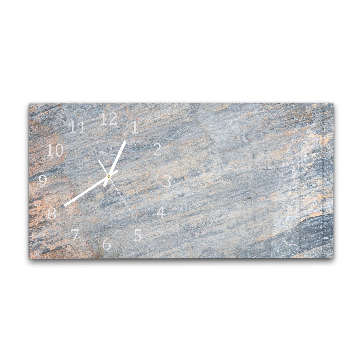 Wanduhr 60x30 - Bunter Schiefer