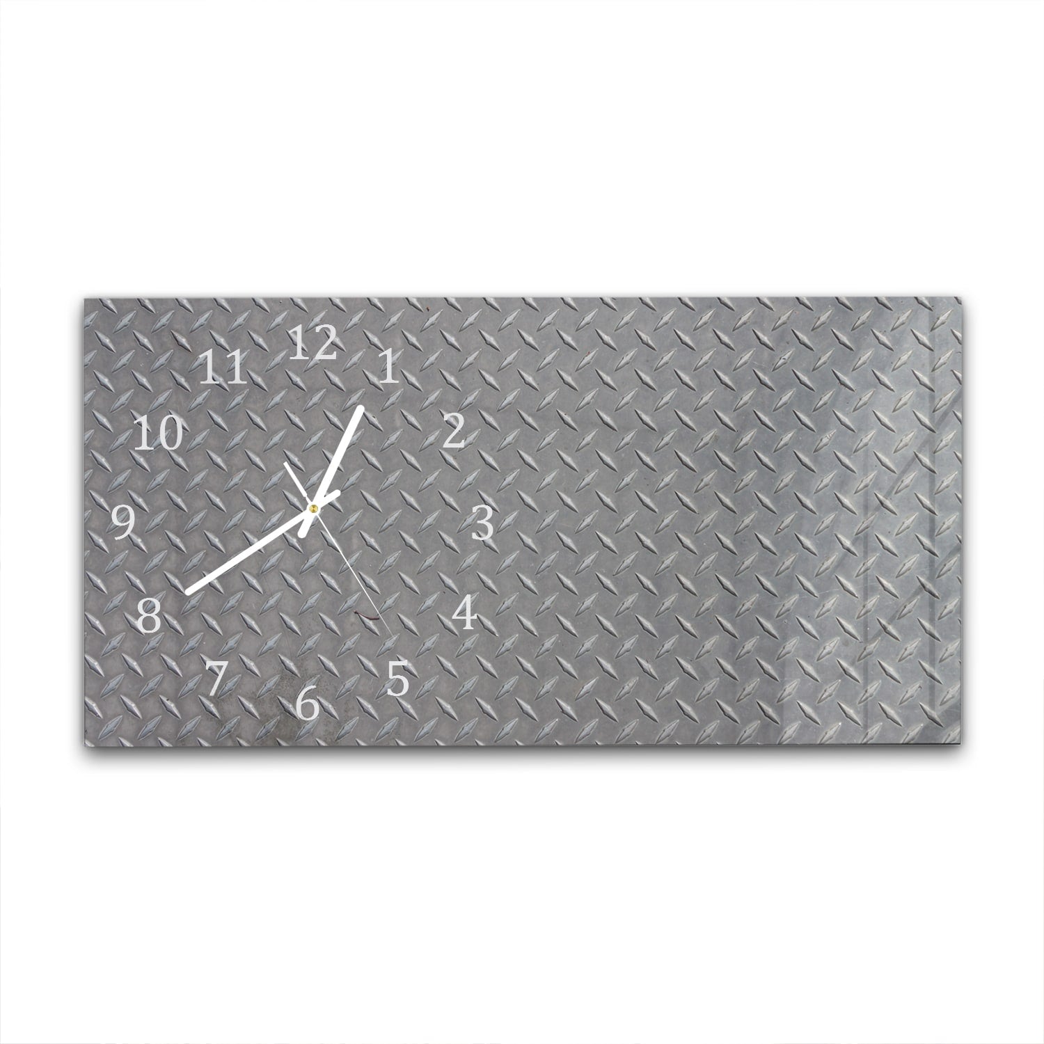 Wanduhr 60x30 - Riffelblech-Textur