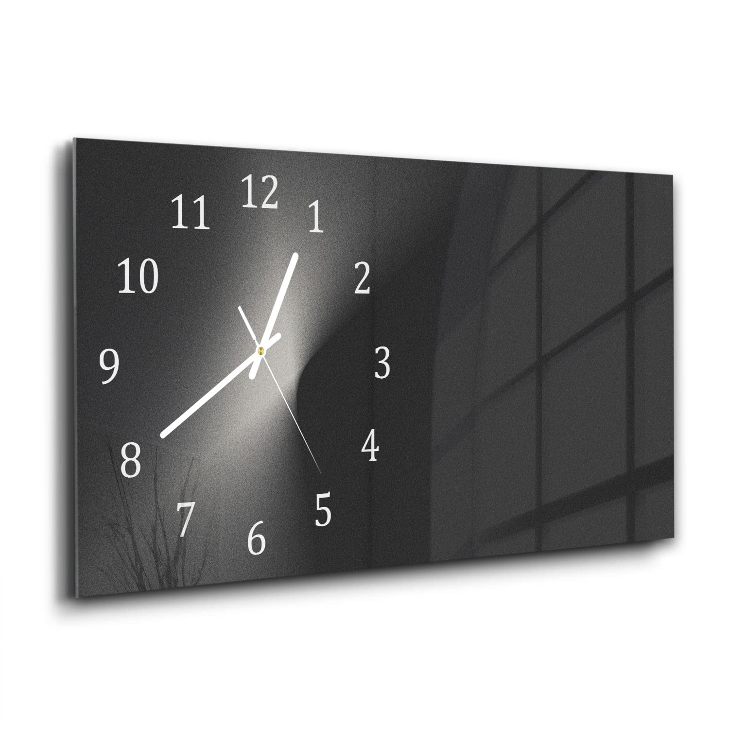 Wanduhr 60x30 - Schwarz-weißer Sand