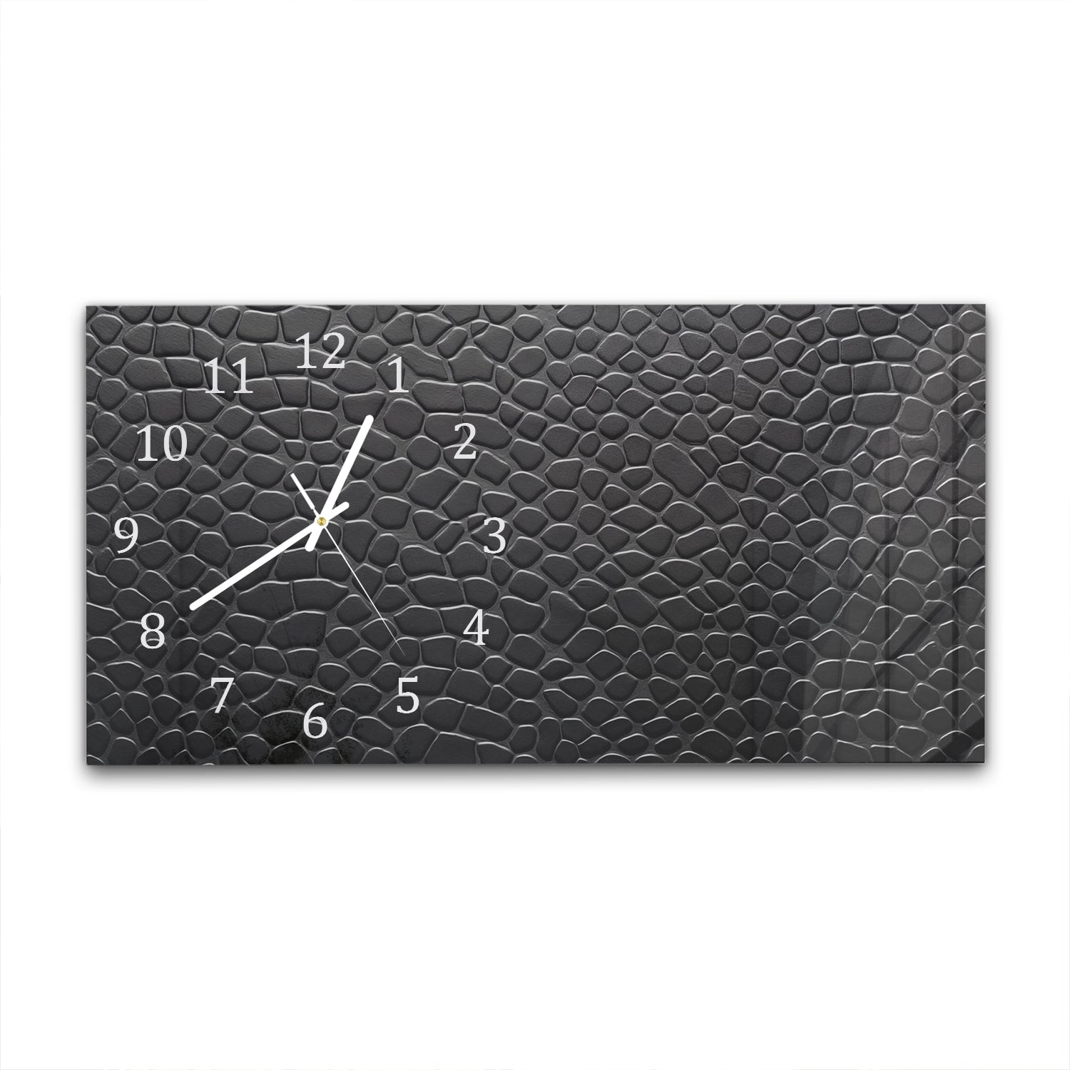 Wanduhr 60x30 - Nahaufnahme Leder