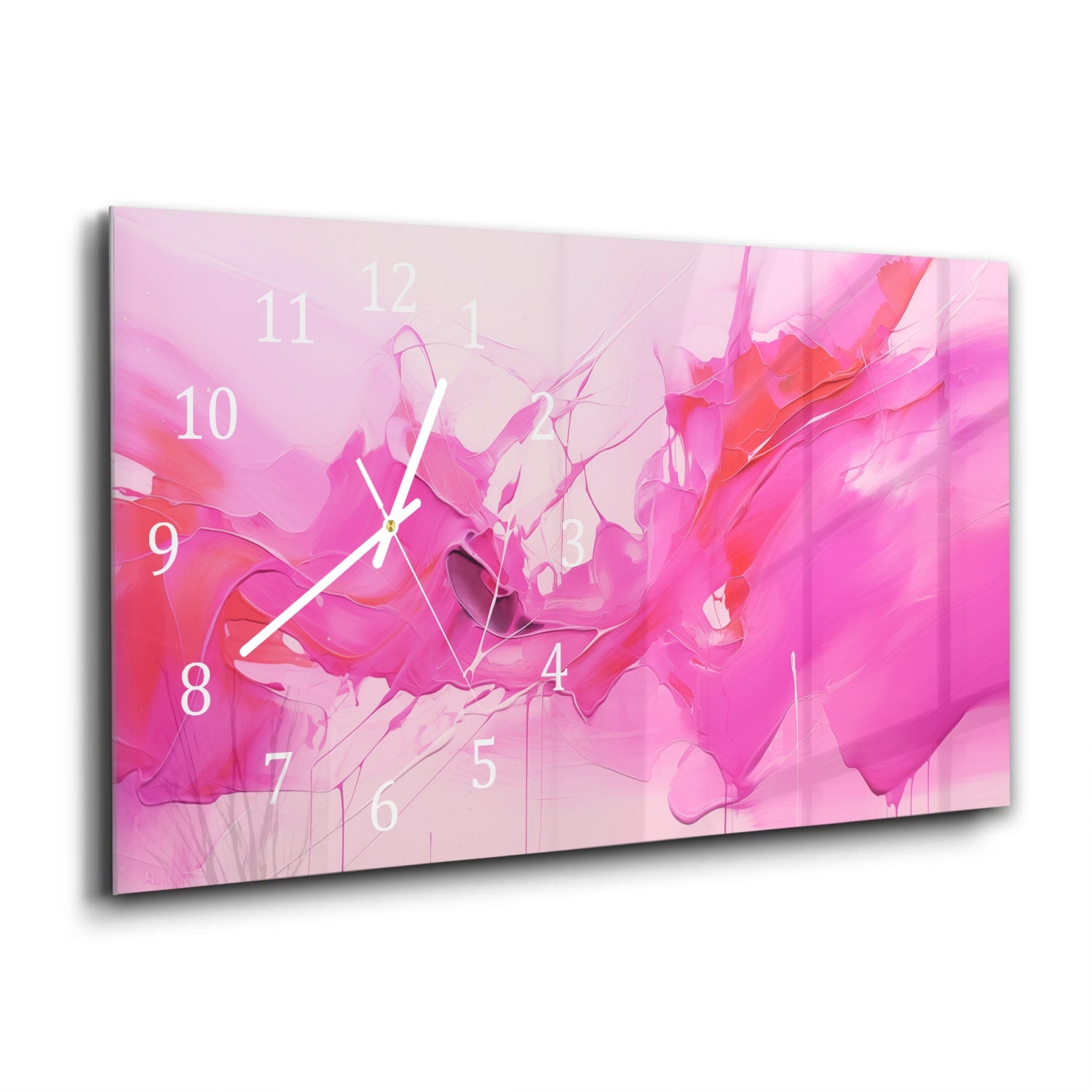 Wanduhr 60x30 - Abstrakte Farbart