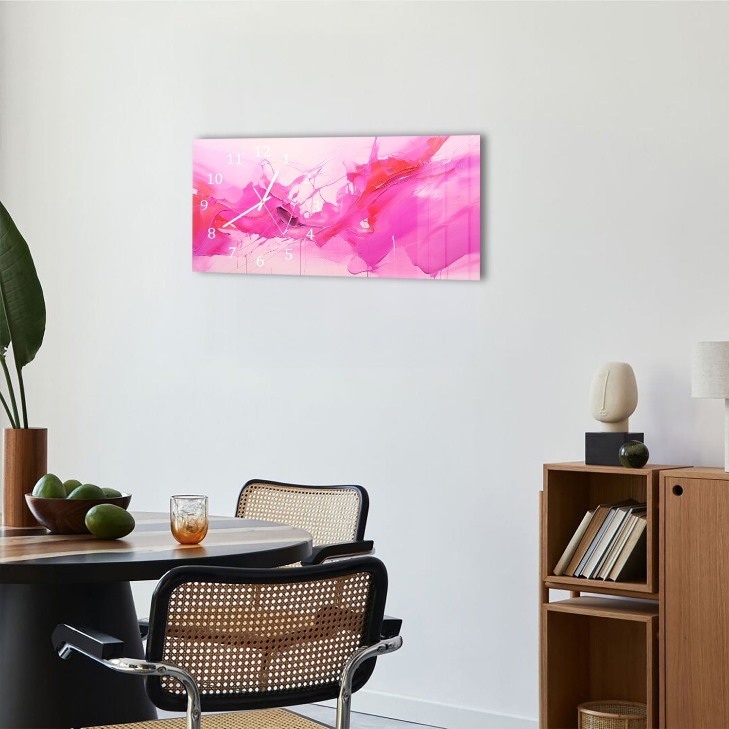 Wanduhr 60x30 - Abstrakte Farbart