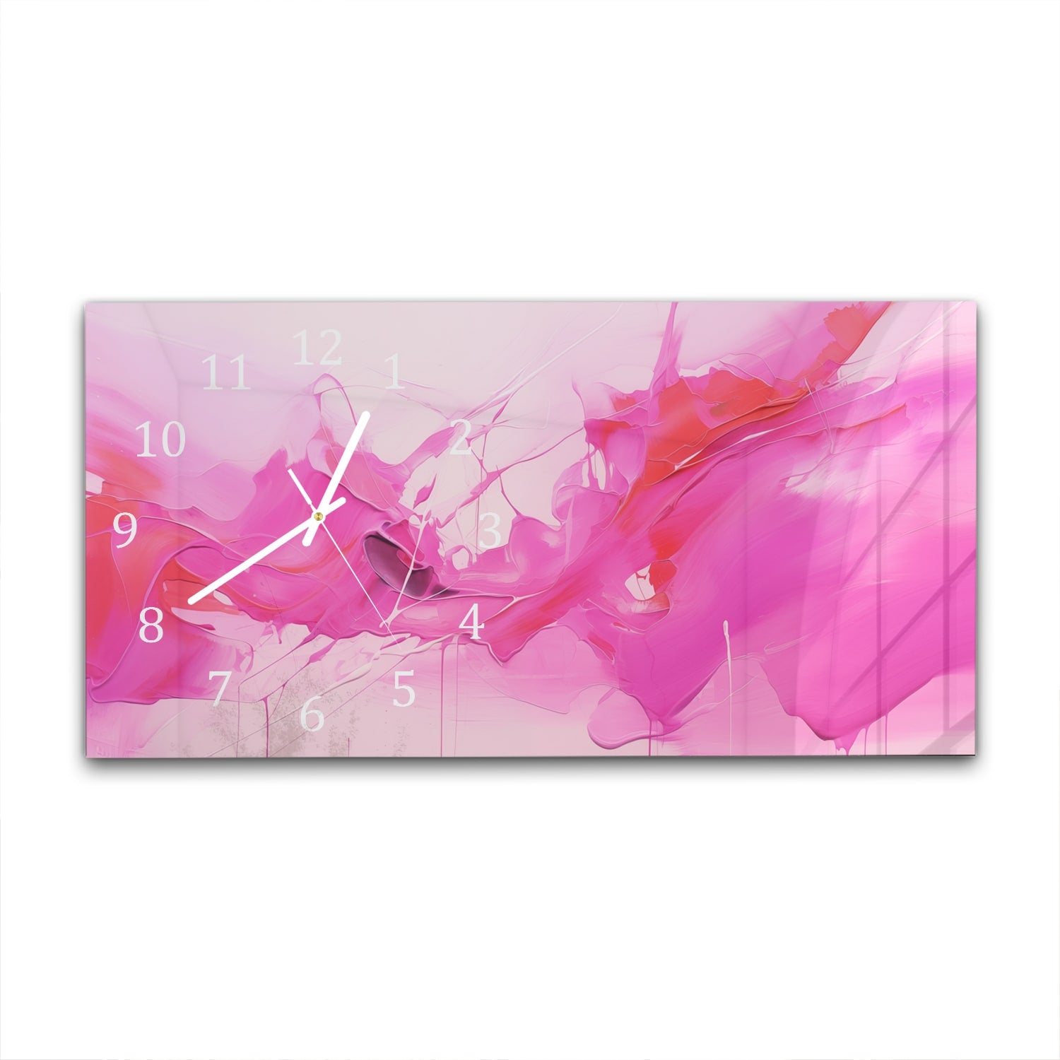 Wanduhr 60x30 - Abstrakte Farbart