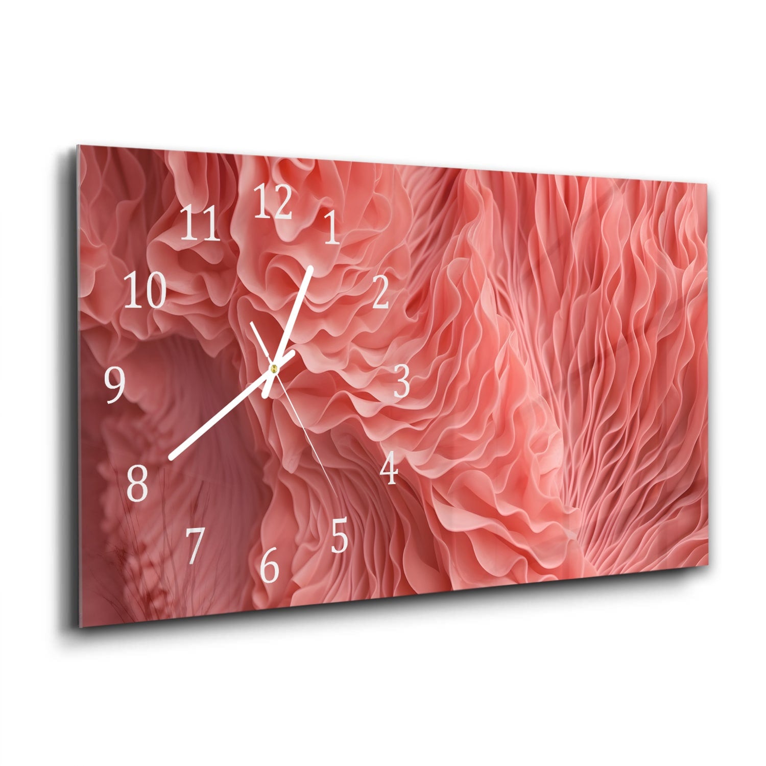 Wanduhr 60x30 - Organische Textur von Korallen