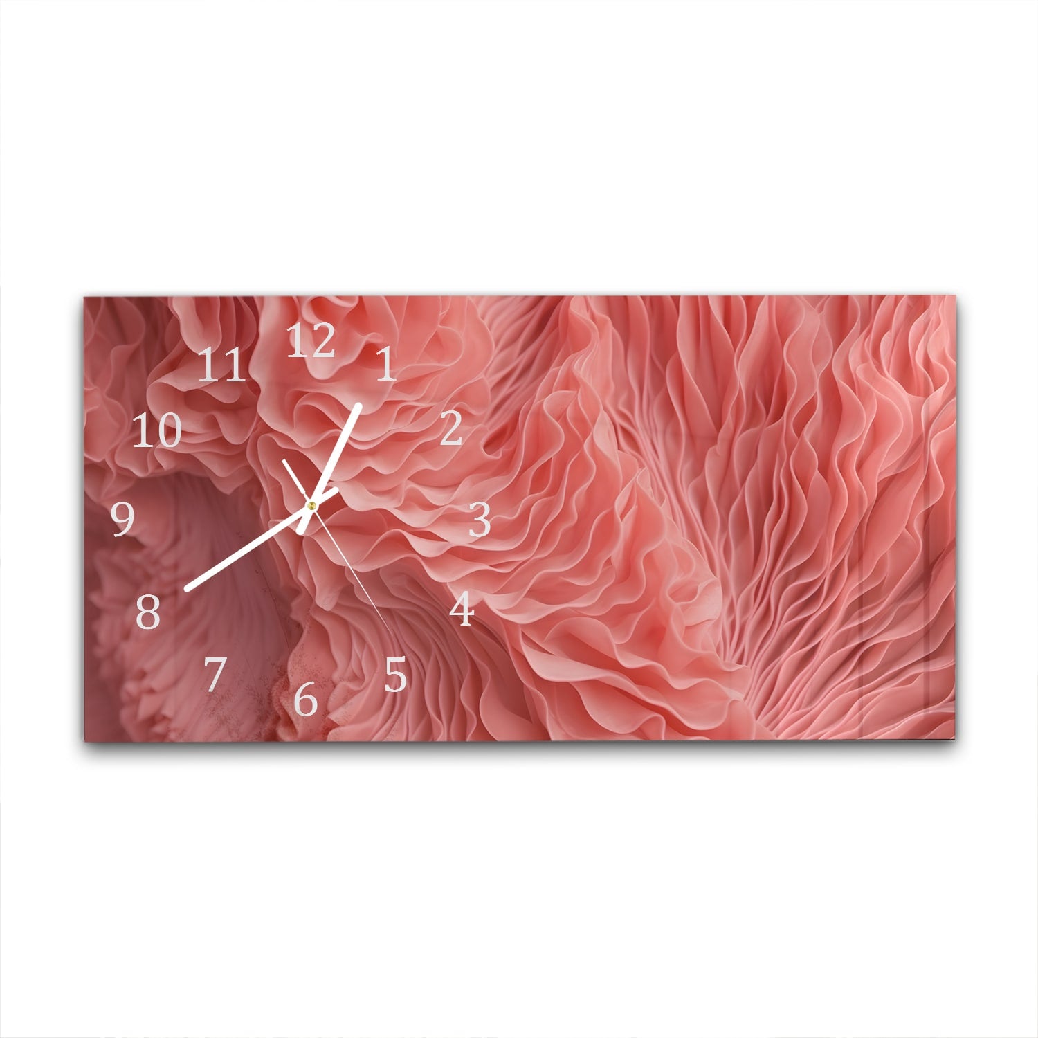 Wanduhr 60x30 - Organische Textur von Korallen