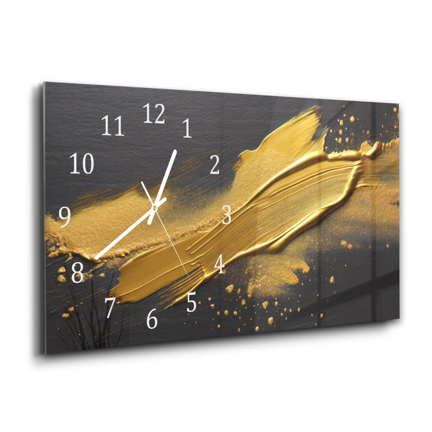 Wanduhr 60x30 - Goldener Farbschlag