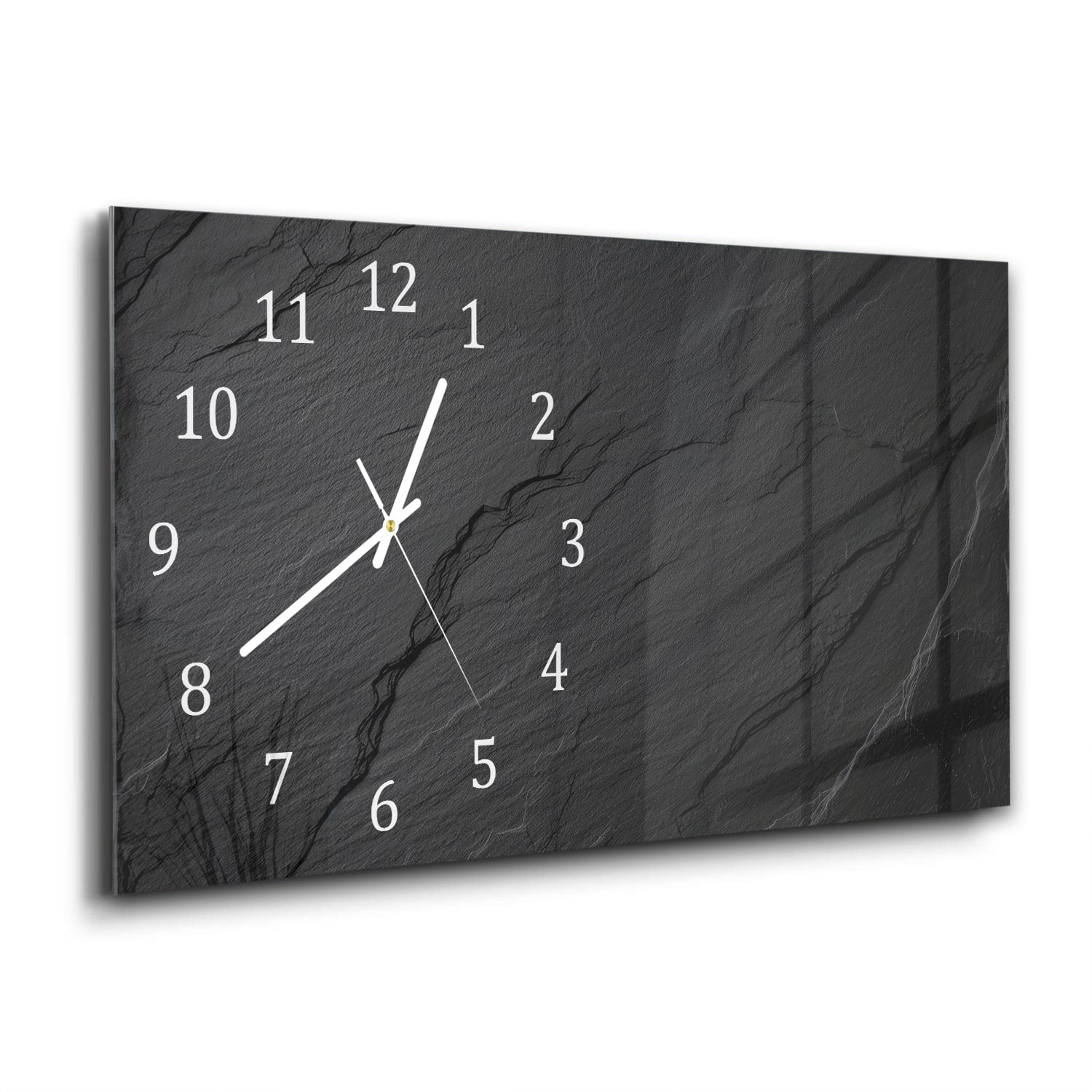 Wanduhr 60x30 - Schiefer Schwarz