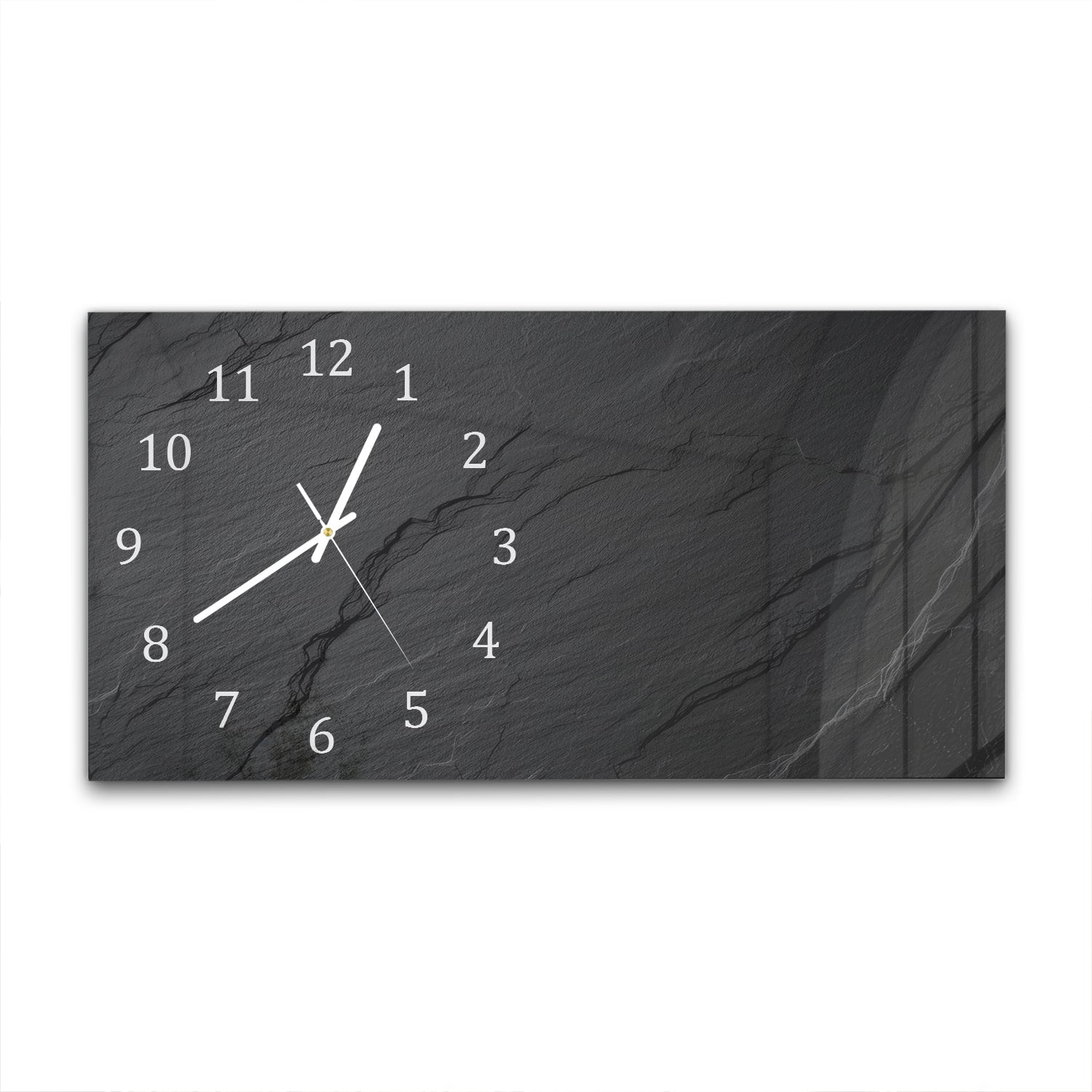 Wanduhr 60x30 - Schiefer Schwarz