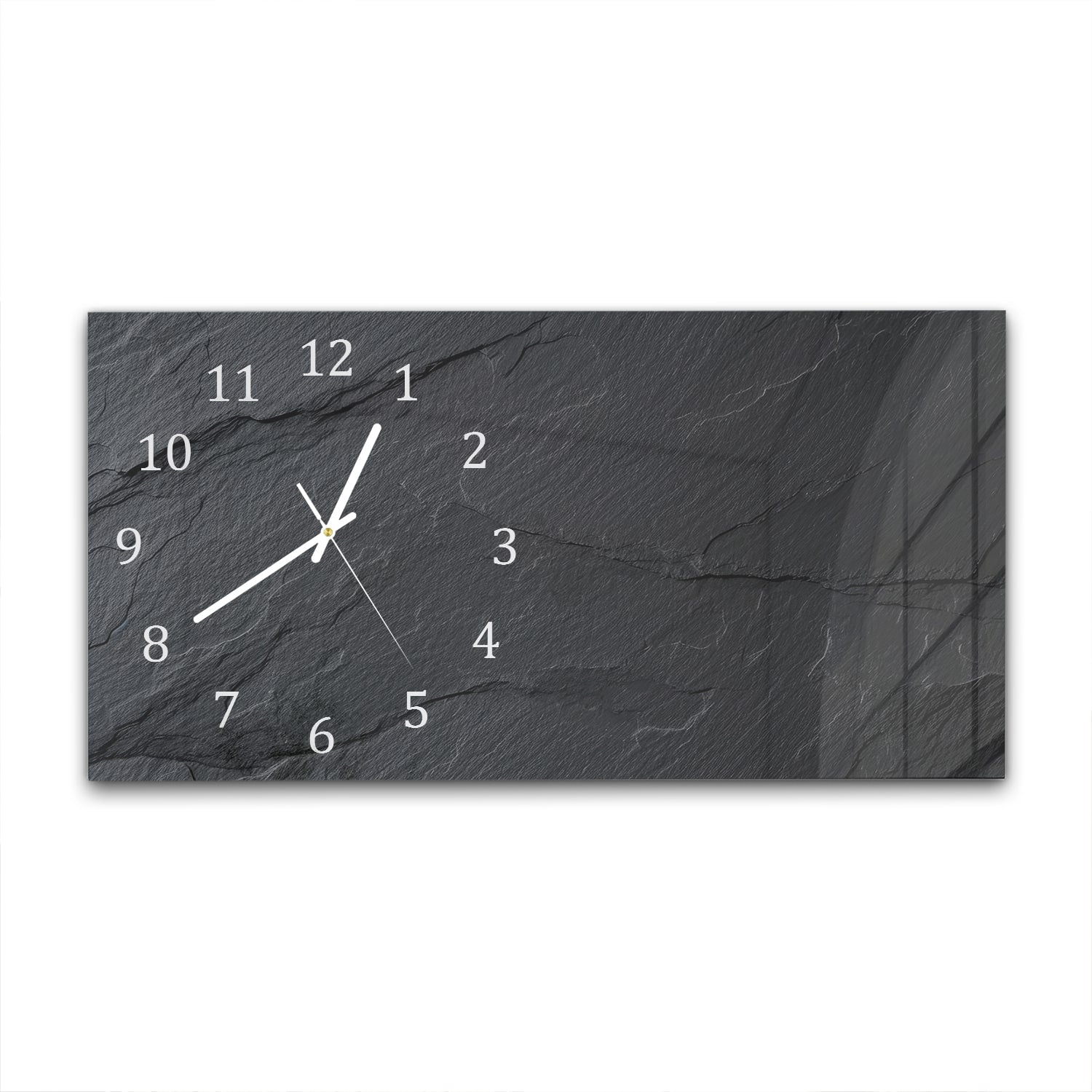 Wanduhr 60x30 - Schiefer-Textur