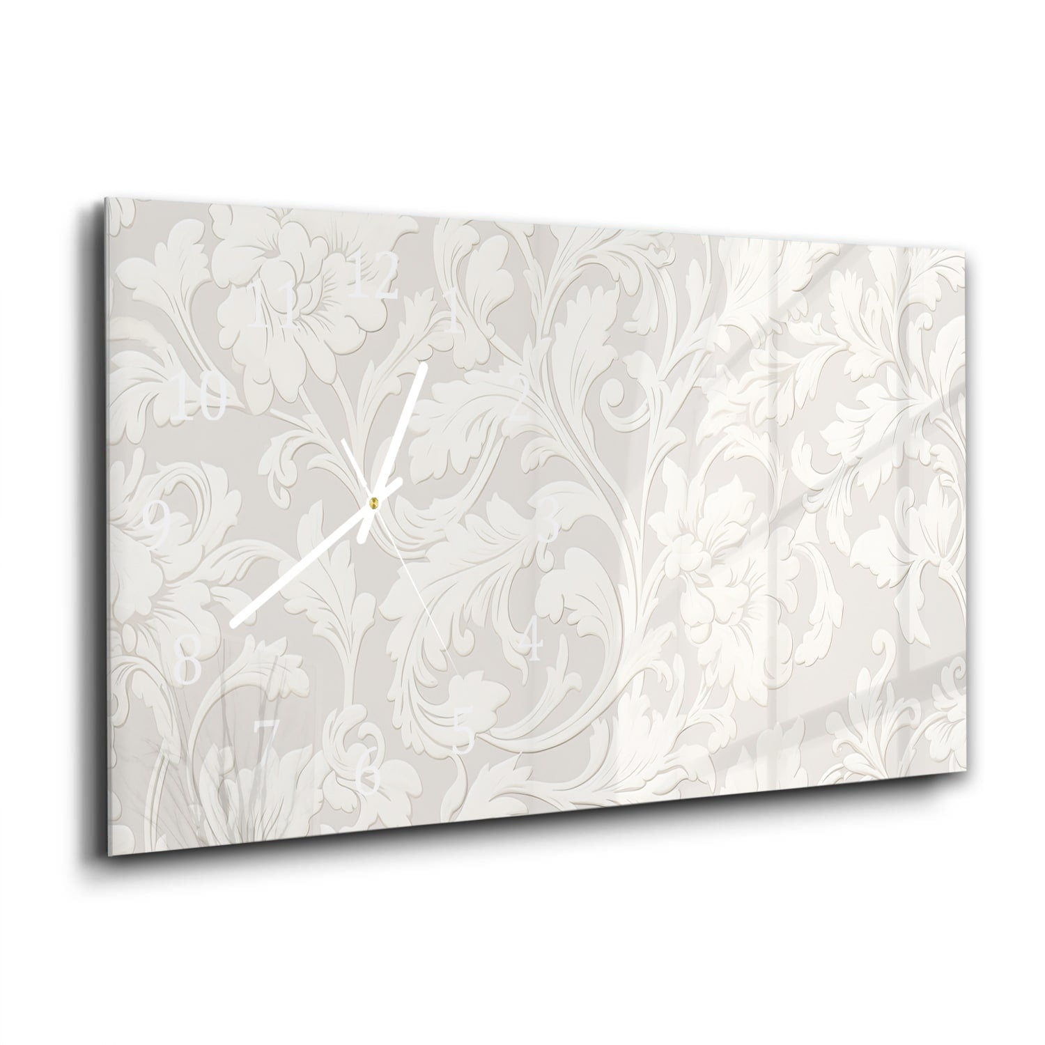 Wanduhr 60x30 - Französisches Vintage-Blumenmuster