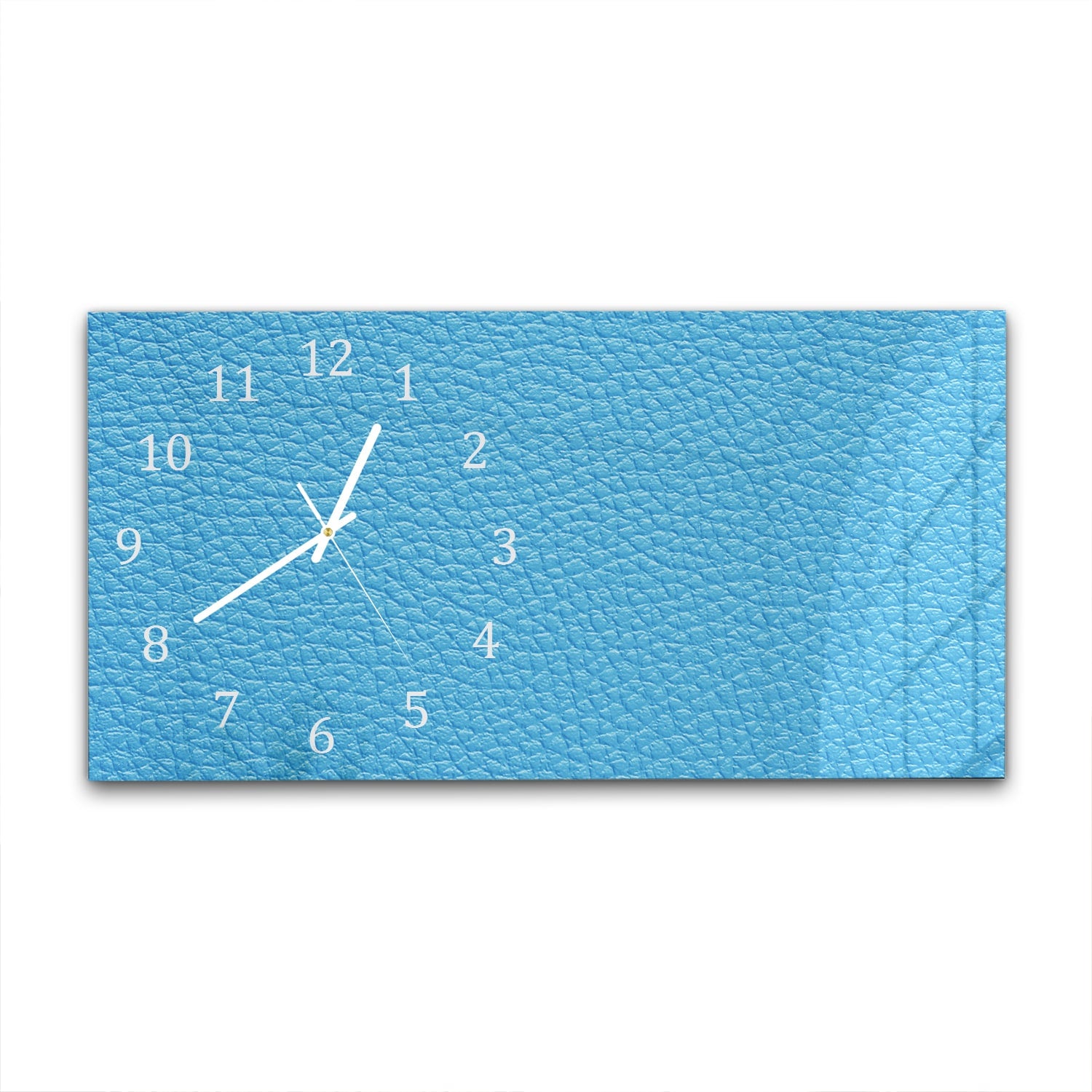 Wanduhr 60x30 - Hellblauer See