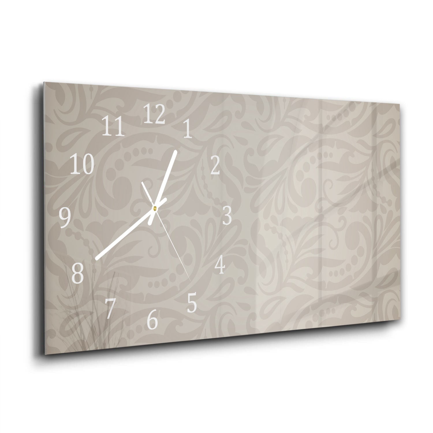 Wanduhr 60x30 - Dekoratives klassisches Blumenmuster