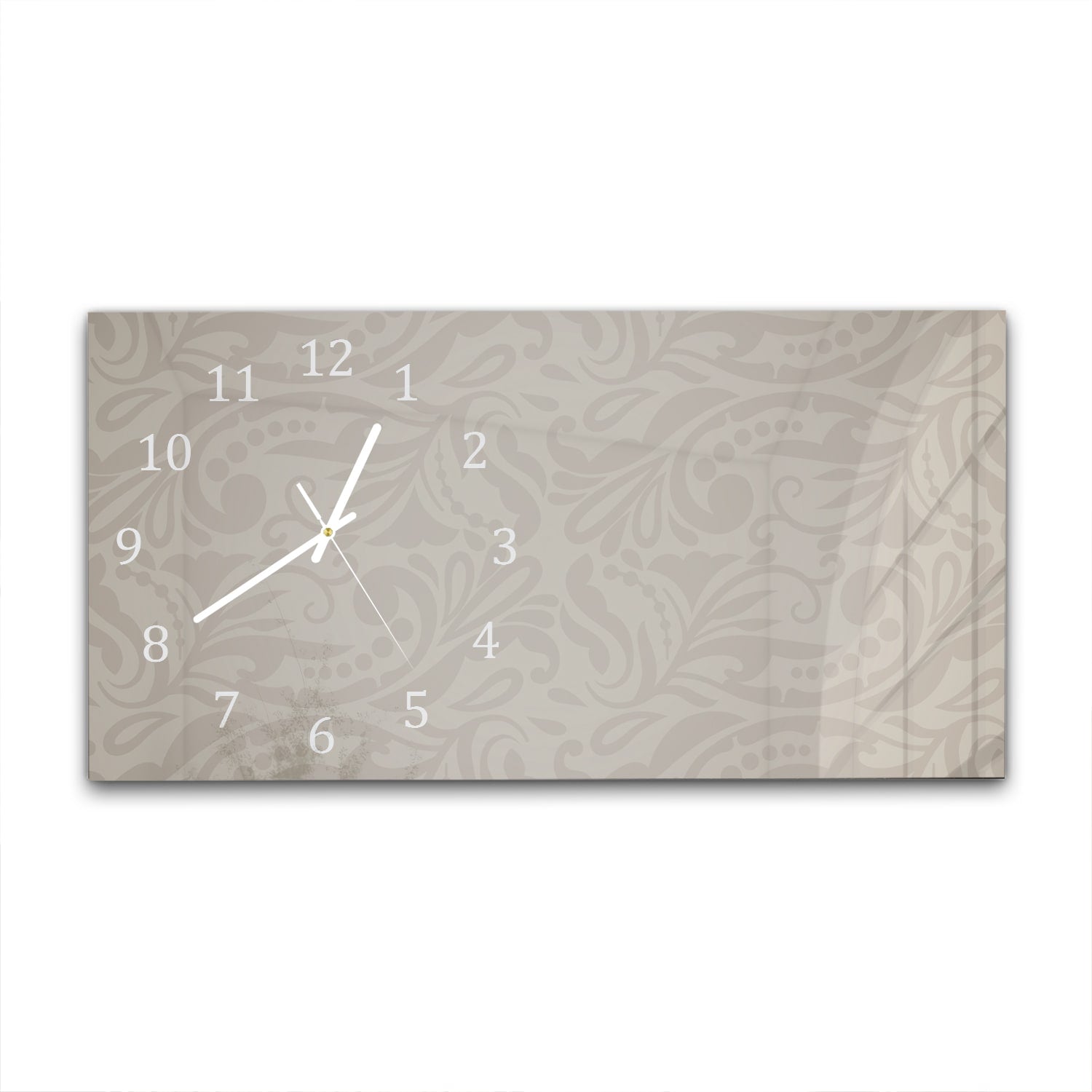 Wanduhr 60x30 - Dekoratives klassisches Blumenmuster