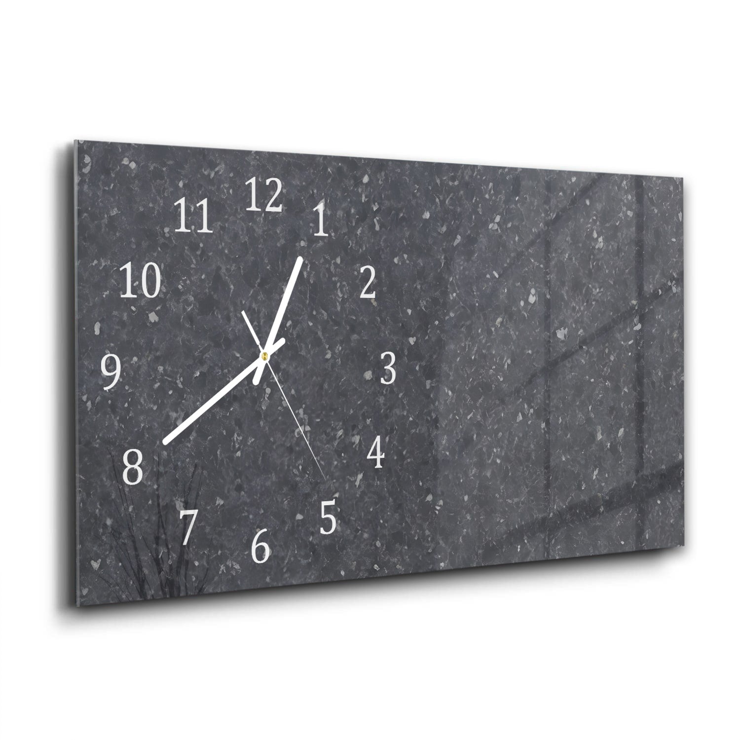 Wanduhr 60x30 - Schwarzer Granit