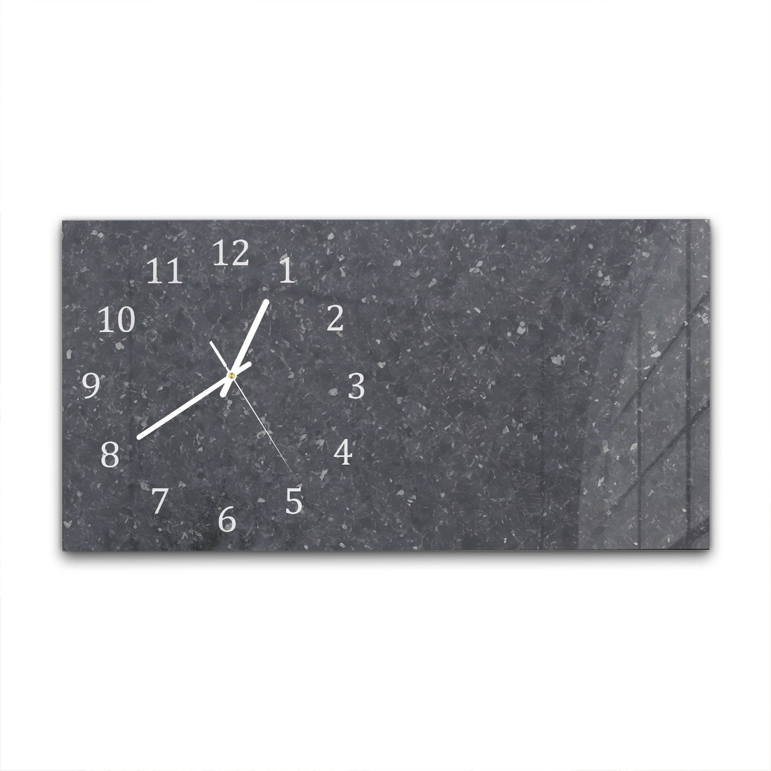 Wanduhr 60x30 - Schwarzer Granit