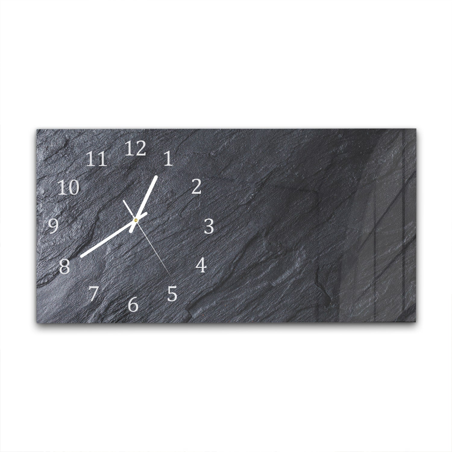 Wanduhr 60x30 - Schwarzer Schiefer