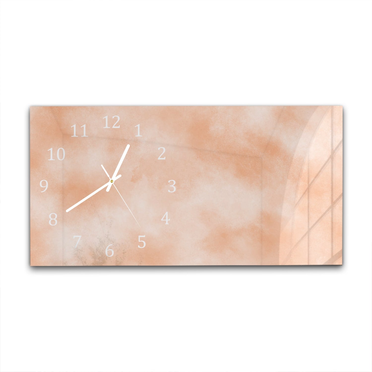 Wanduhr 60x30 - Abstrakte Aquarell-Textur