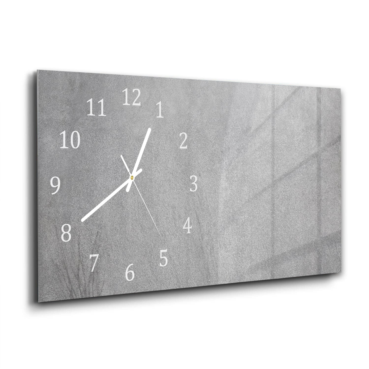 Wanduhr 60x30 - Graue Betonwand