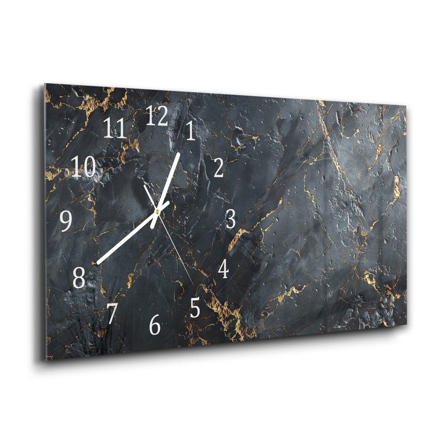 Wanduhr 60x30 - Abstrakte Marmor-Flüssigkeitskunst