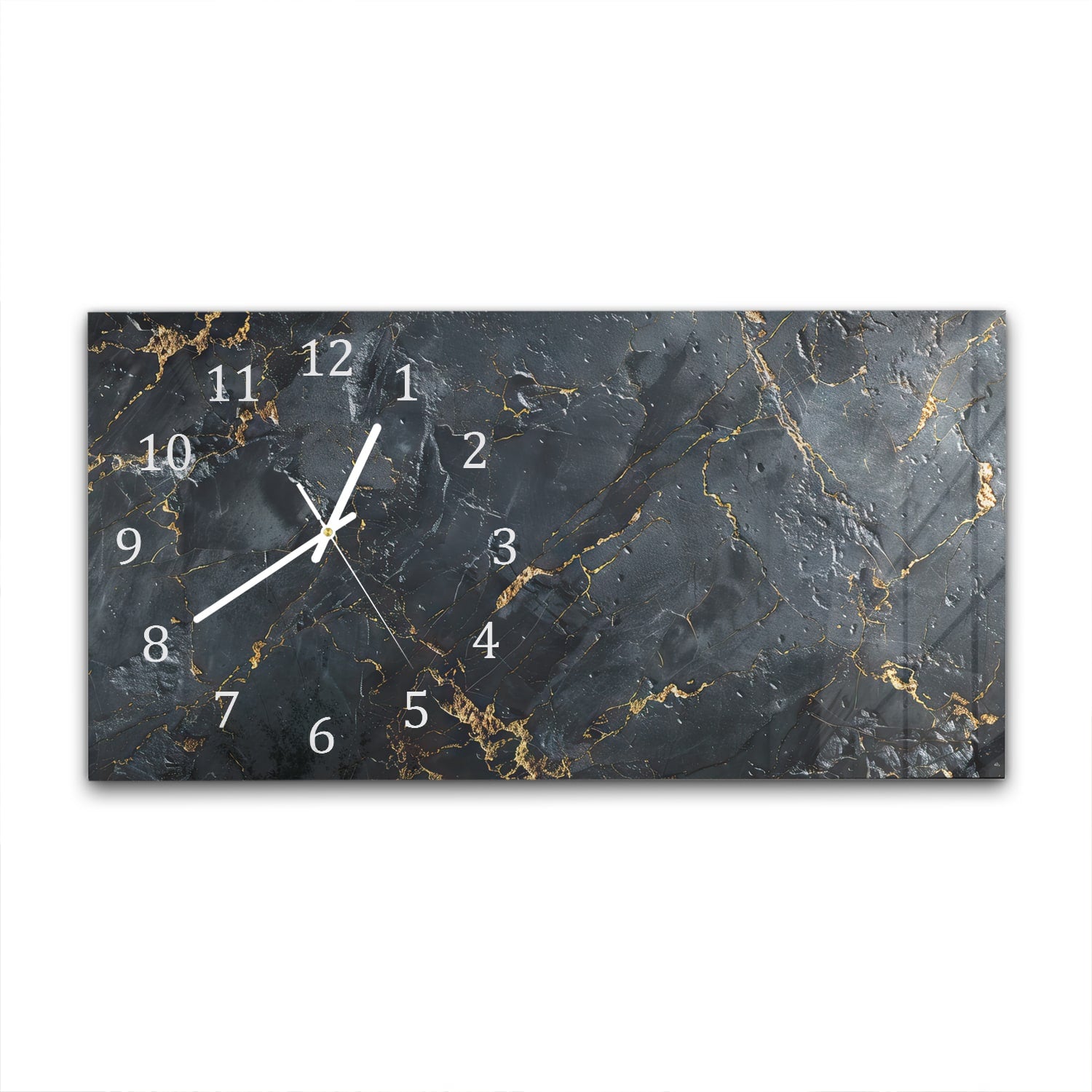 Wanduhr 60x30 - Abstrakte Marmor-Flüssigkeitskunst