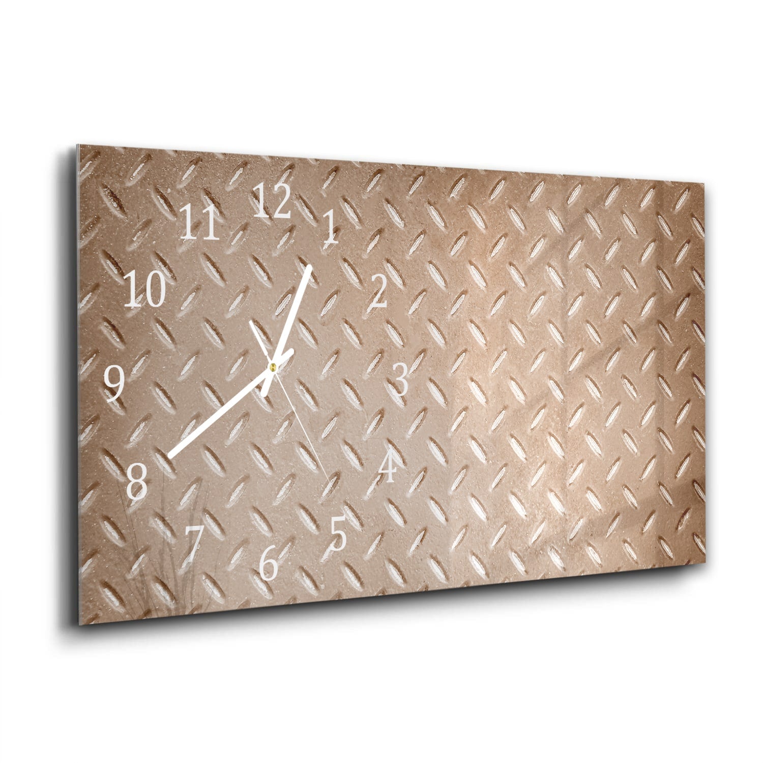 Wanduhr 60x30 - Rostige Riffelblech