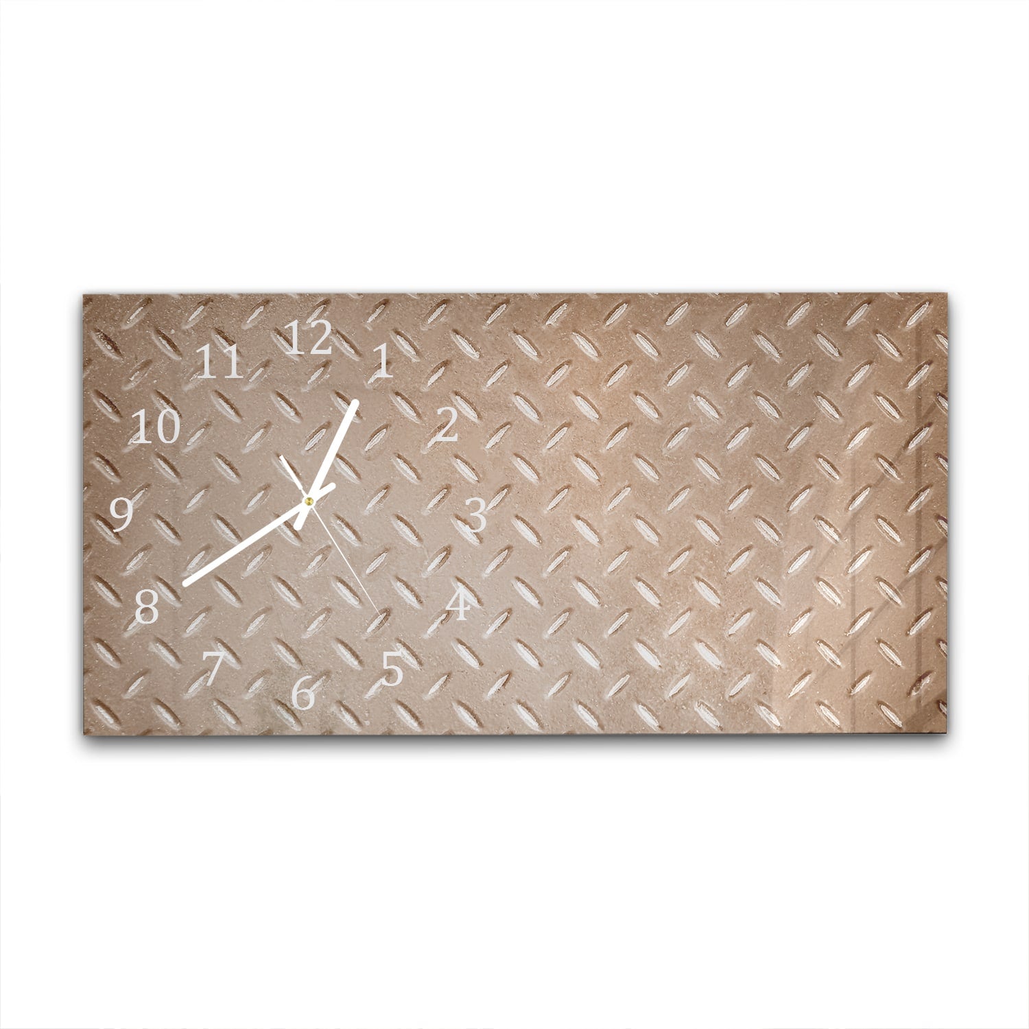 Wanduhr 60x30 - Rostige Riffelblech