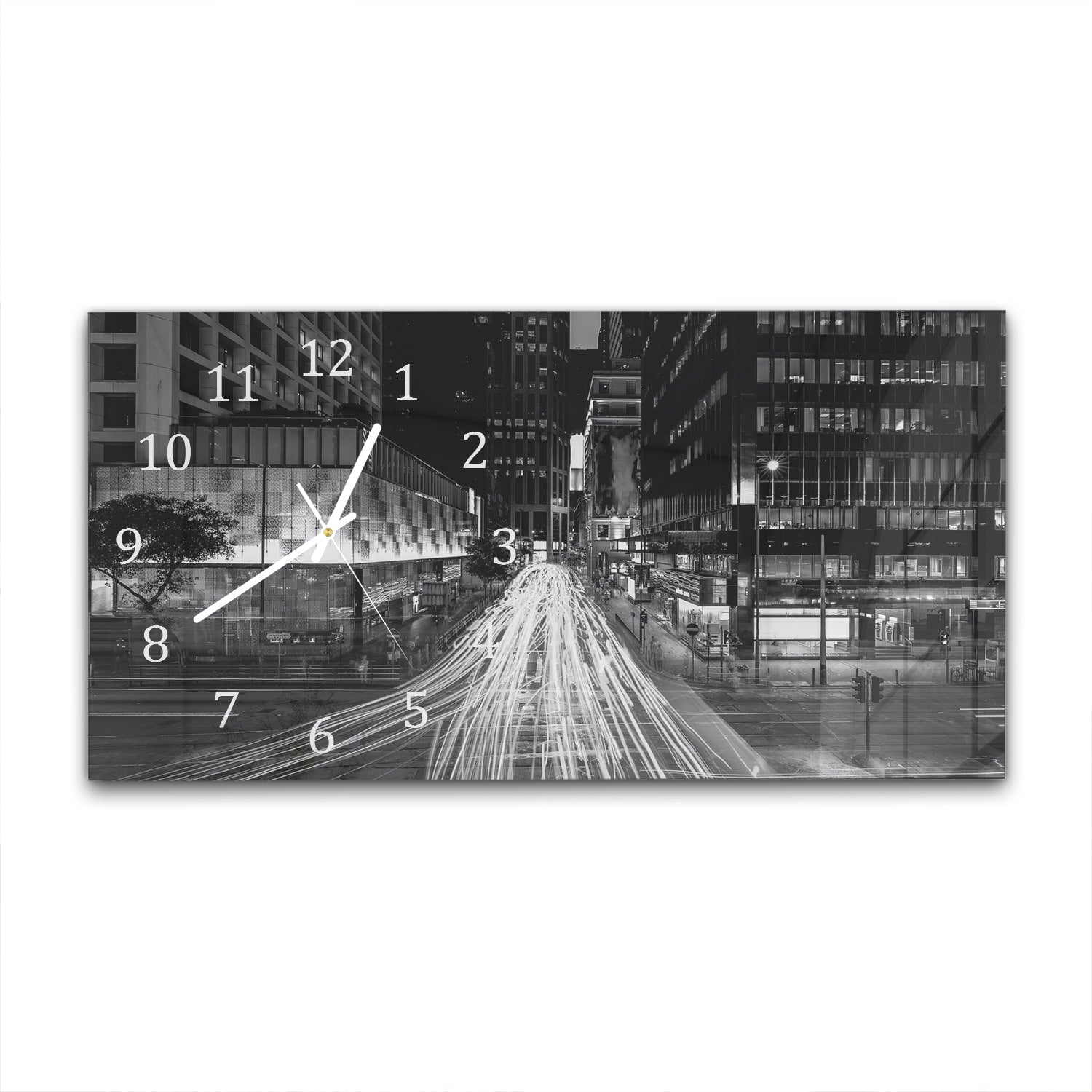 Wanduhr 60x30 - Bewegte Lichter