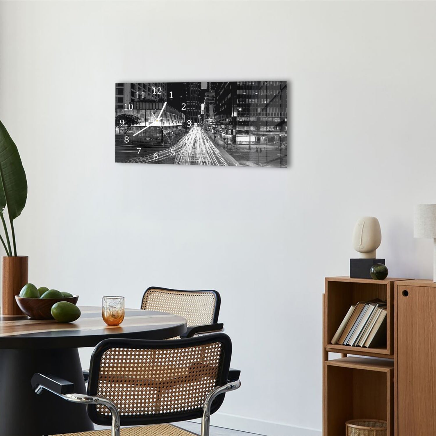 Wanduhr 60x30 - Bewegte Lichter