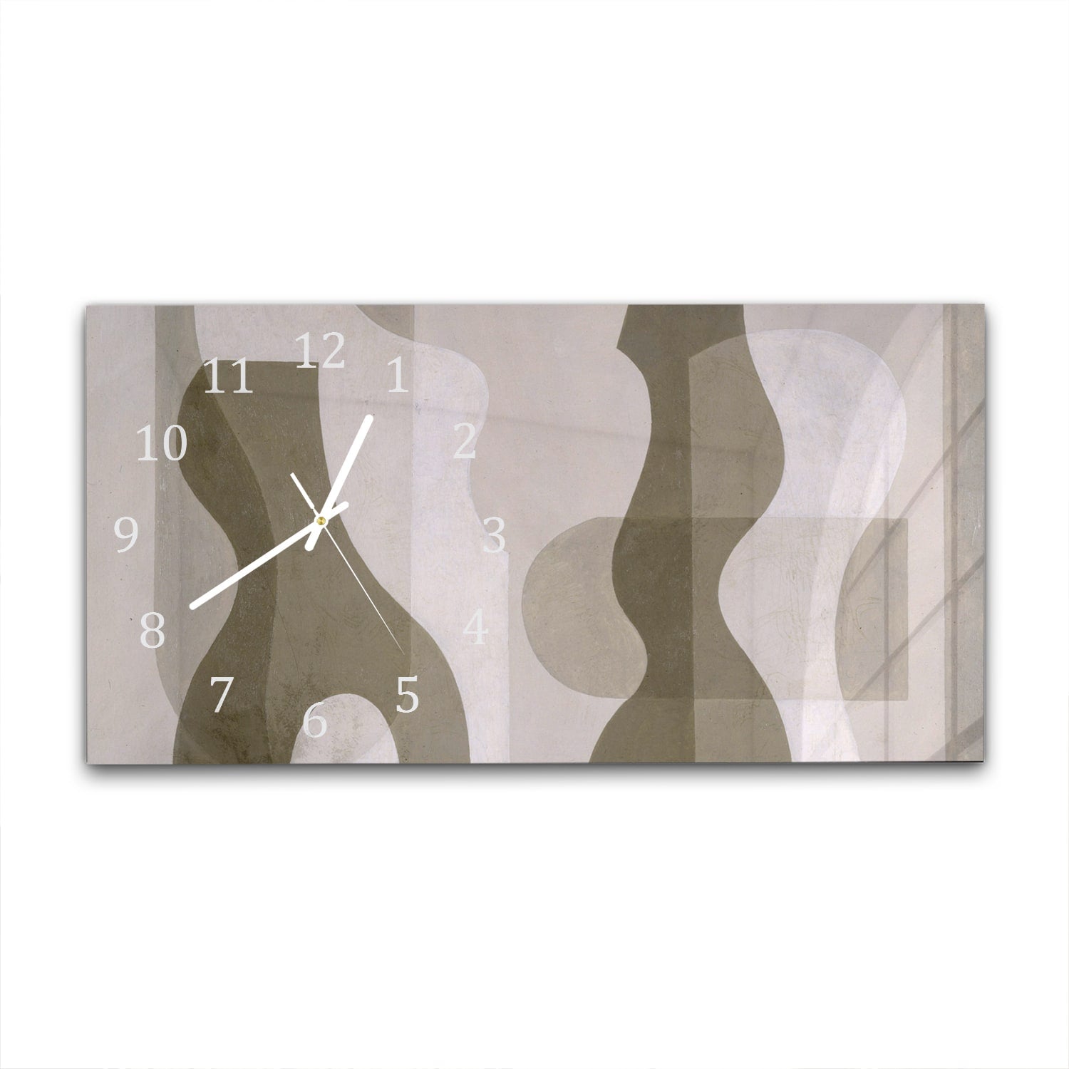 Wanduhr 60x30 - Aquarell-Gemälde abstrakt