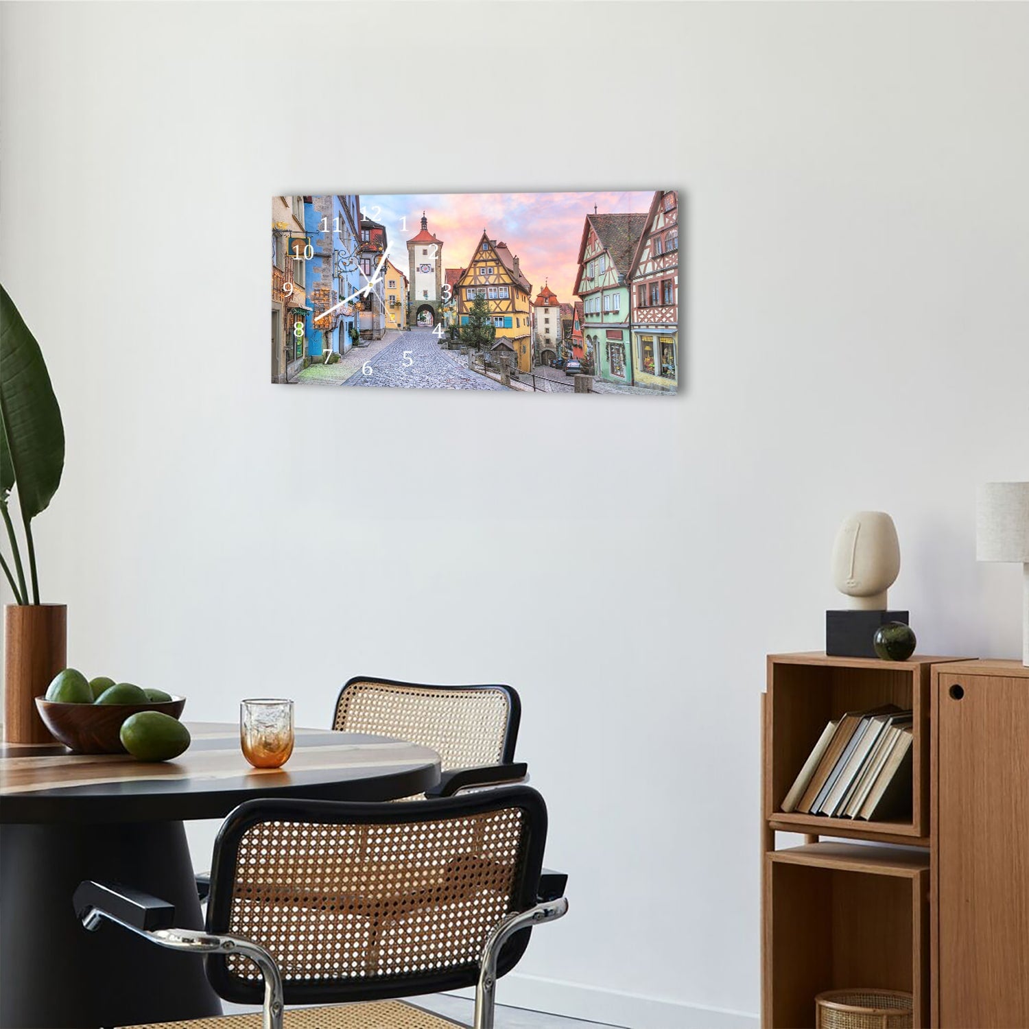 Wanduhr 60x30 - Rothenburg ob der Tauber