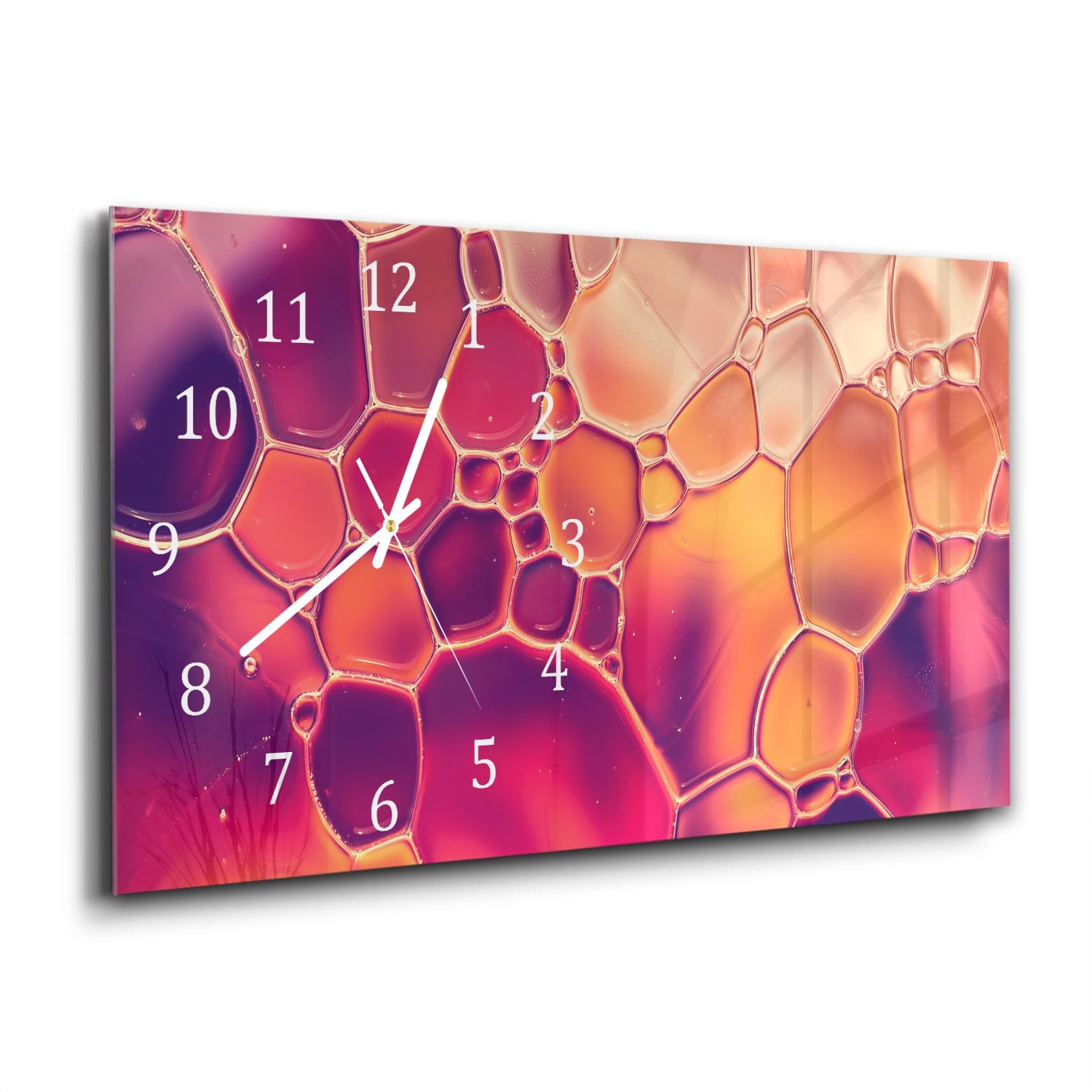 Wanduhr 60x30 - Abstrakte Wassertropfen