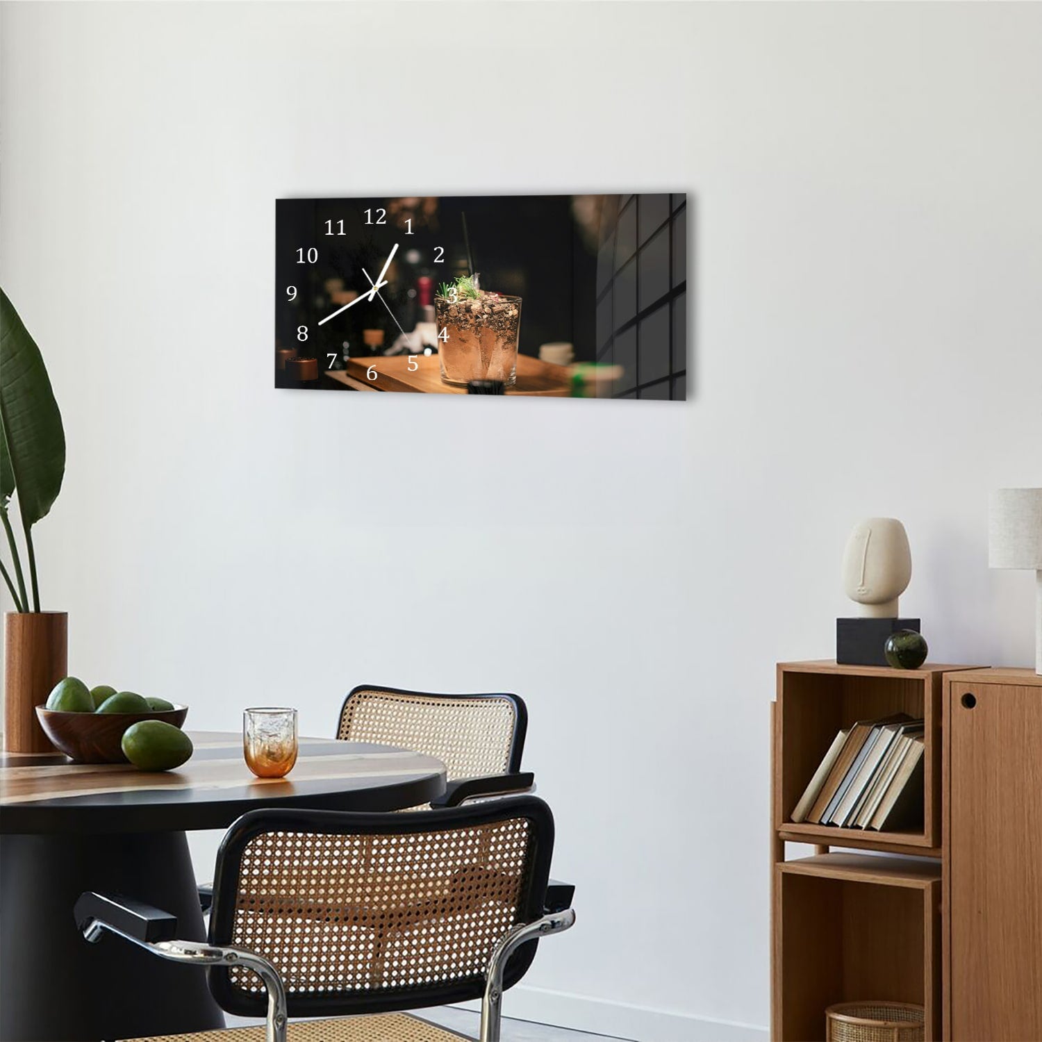 Wanduhr 60x30 - Exotisches Getränk