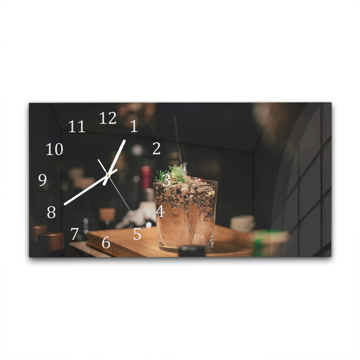 Wanduhr 60x30 - Exotisches Getränk