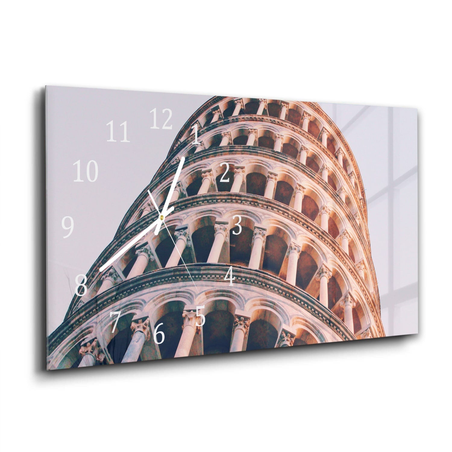 Wanduhr 60x30 - Der Schiefe Turm von Pisa