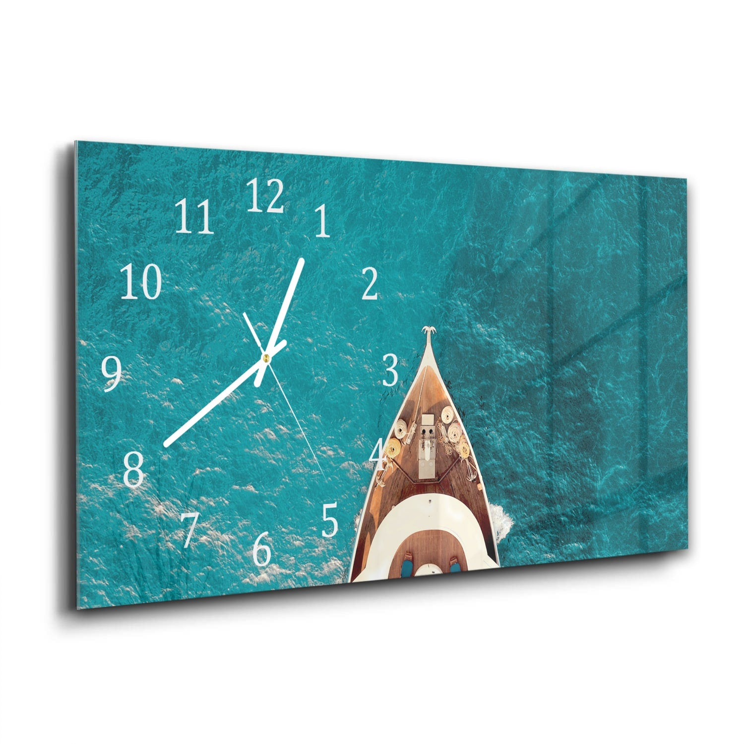 Wanduhr 60x30 - Vorderseite der Yacht