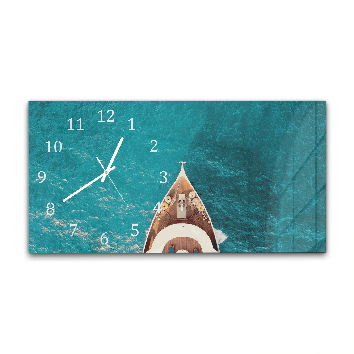 Wanduhr 60x30 - Vorderseite der Yacht