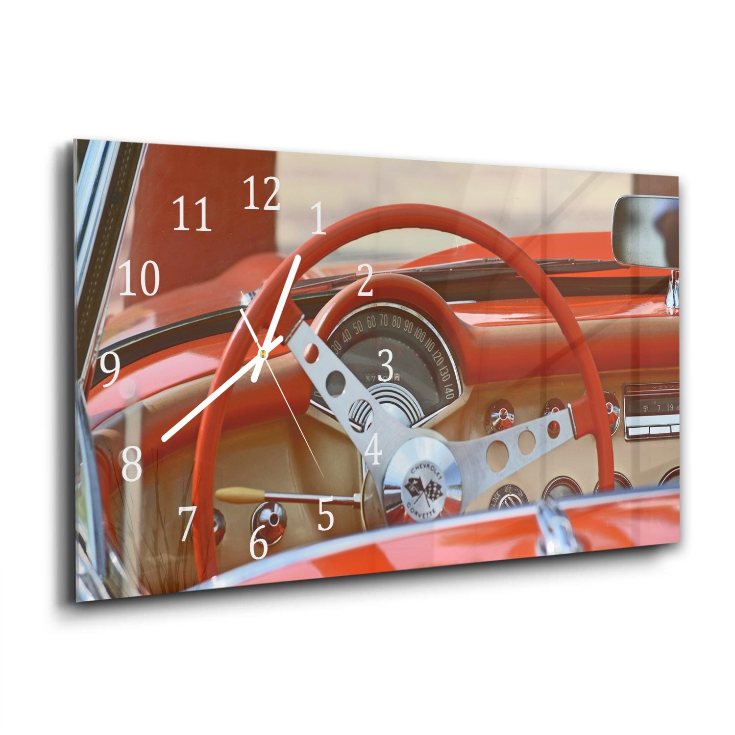 Wanduhr 60x30 - Corvette-Innenraum