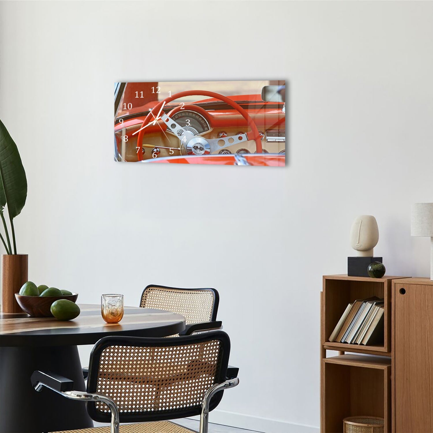 Wanduhr 60x30 - Corvette-Innenraum