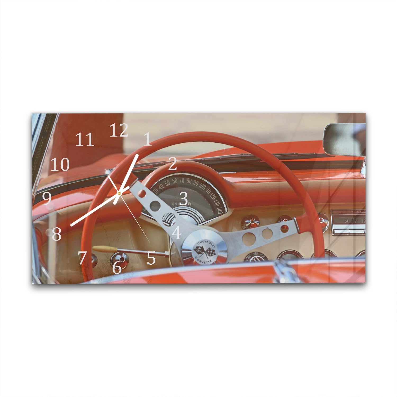 Wanduhr 60x30 - Corvette-Innenraum