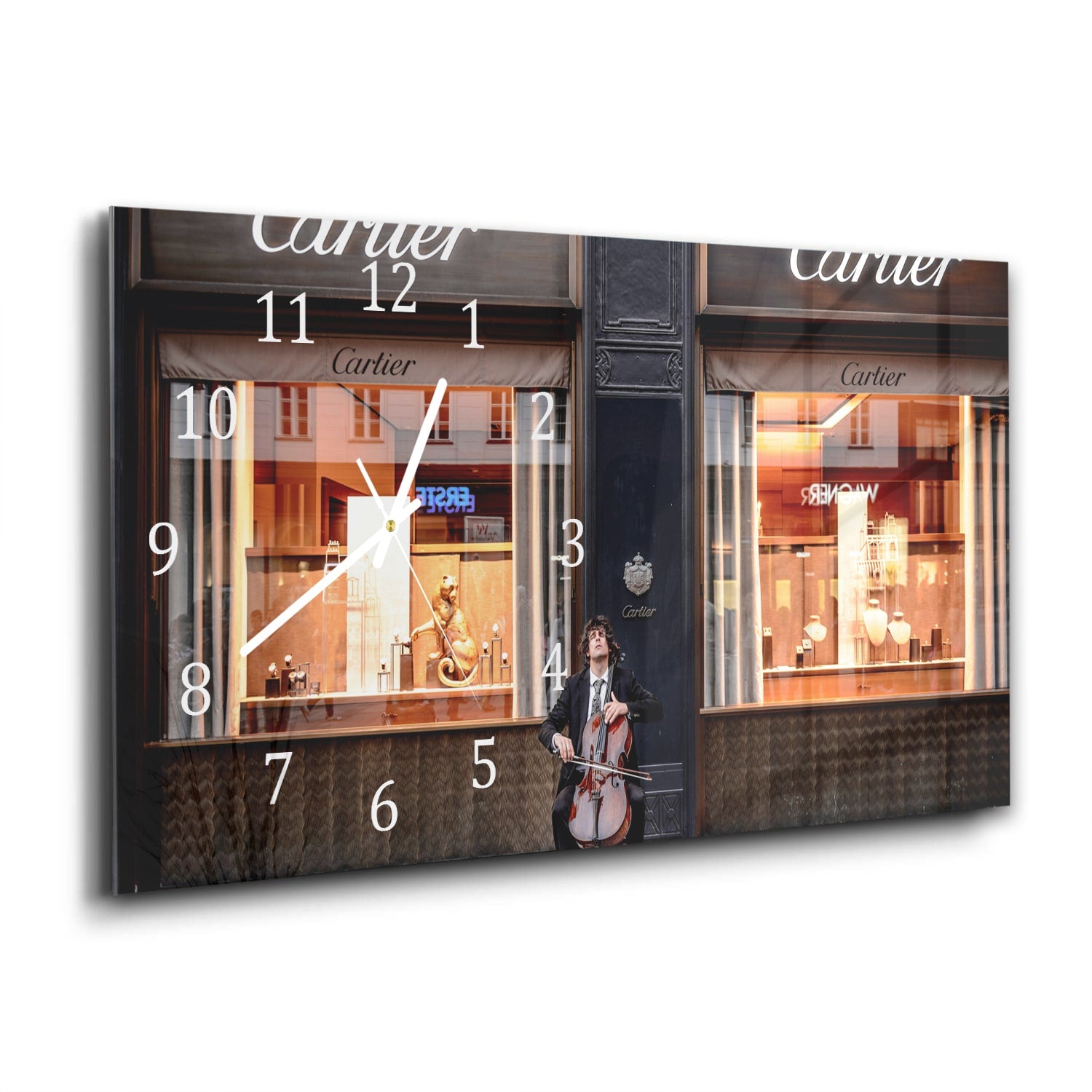 Wanduhr 60x30 - Cartier-Geschäft